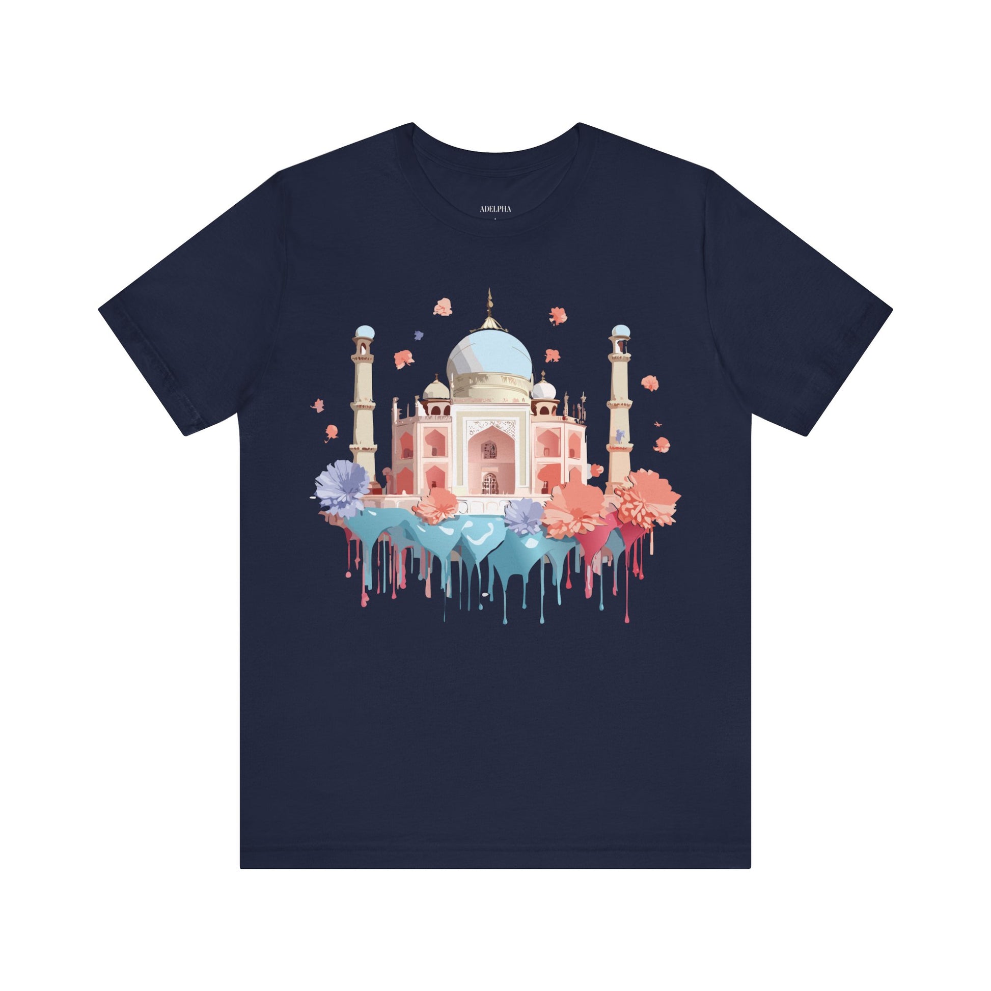 Natural Cotton Tee Shirt - Taj Mahal, India Printify