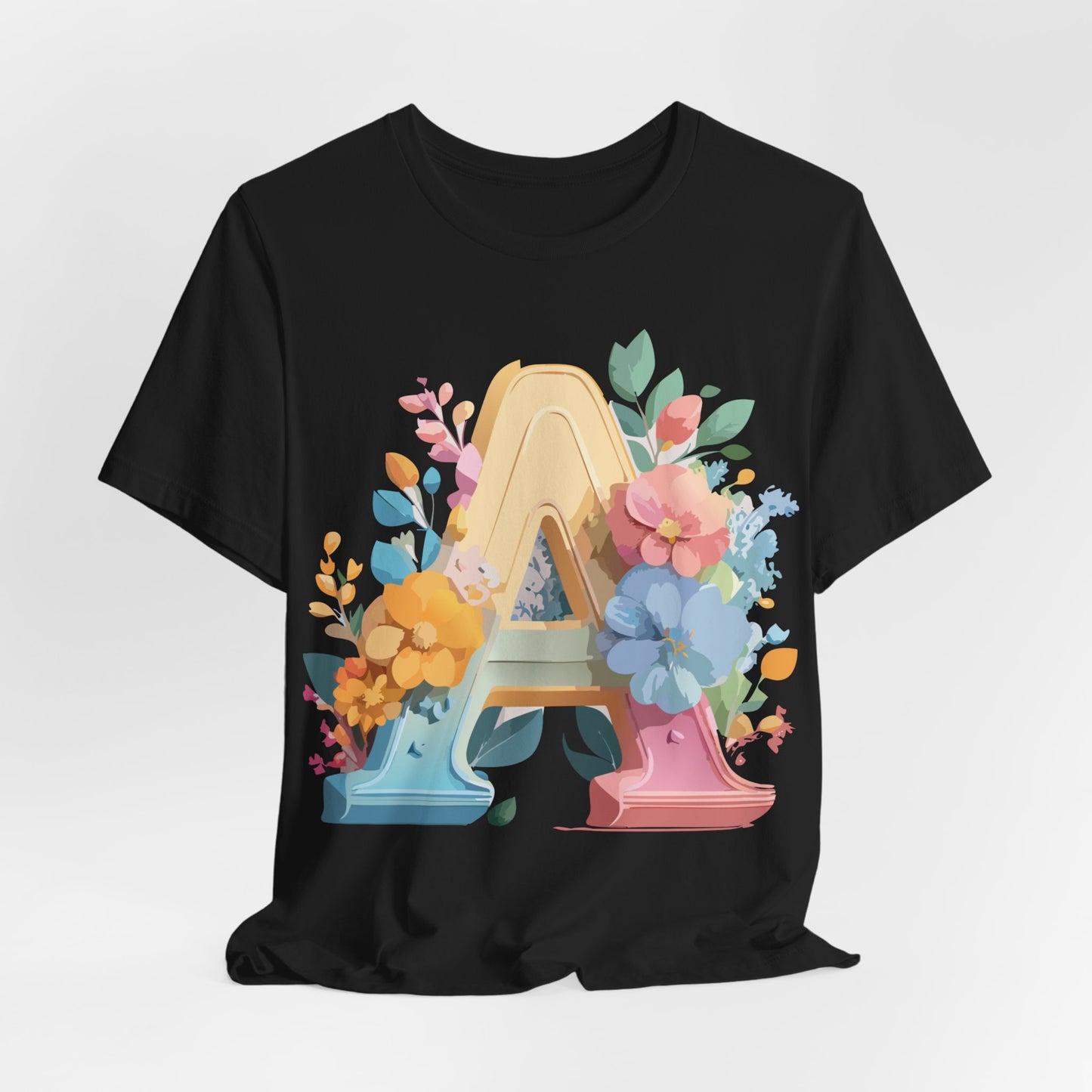 Natural Cotton Tee Shirt - Letters Collection - A Printify