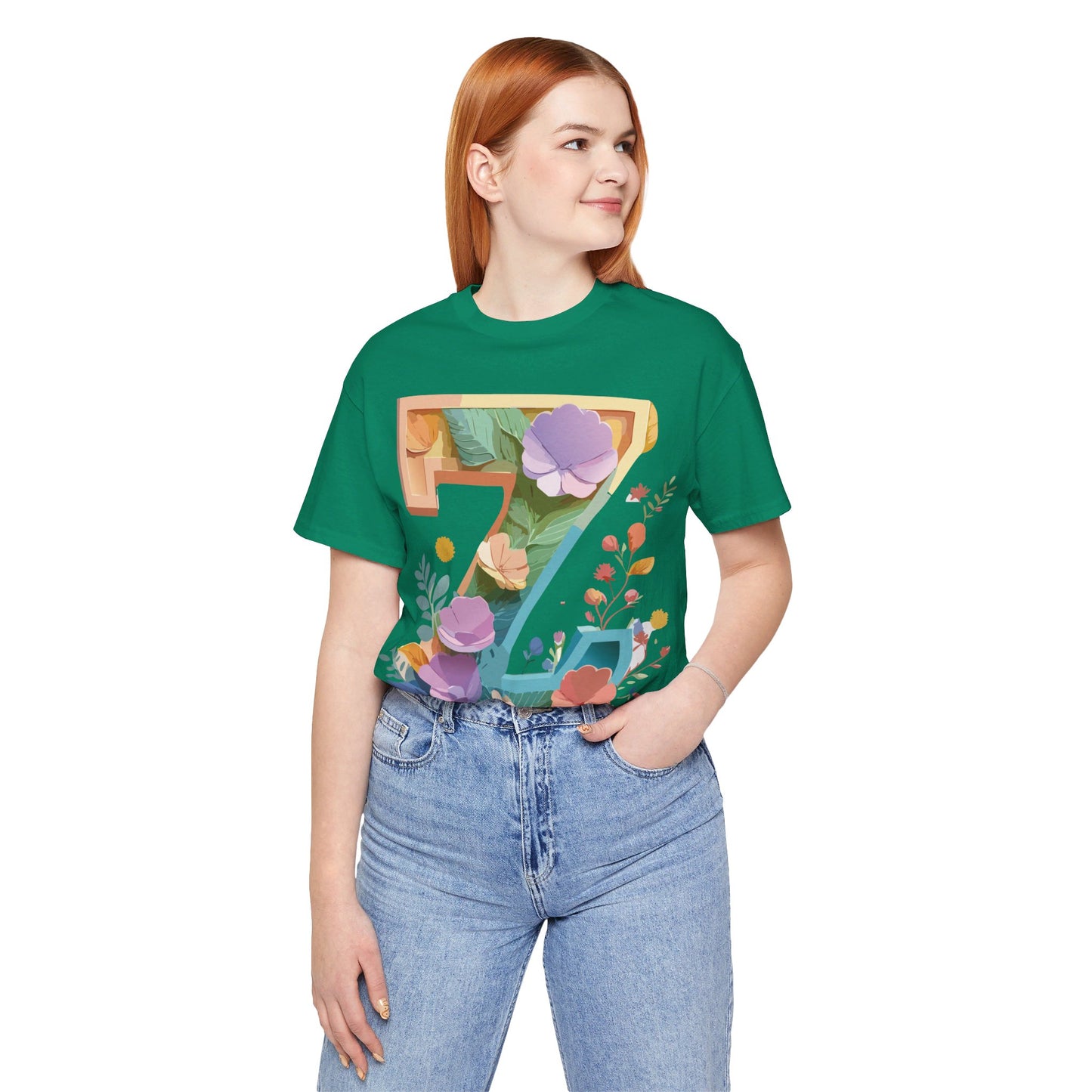 Natural Cotton Tee Shirt - Letters Collection - Z Printify