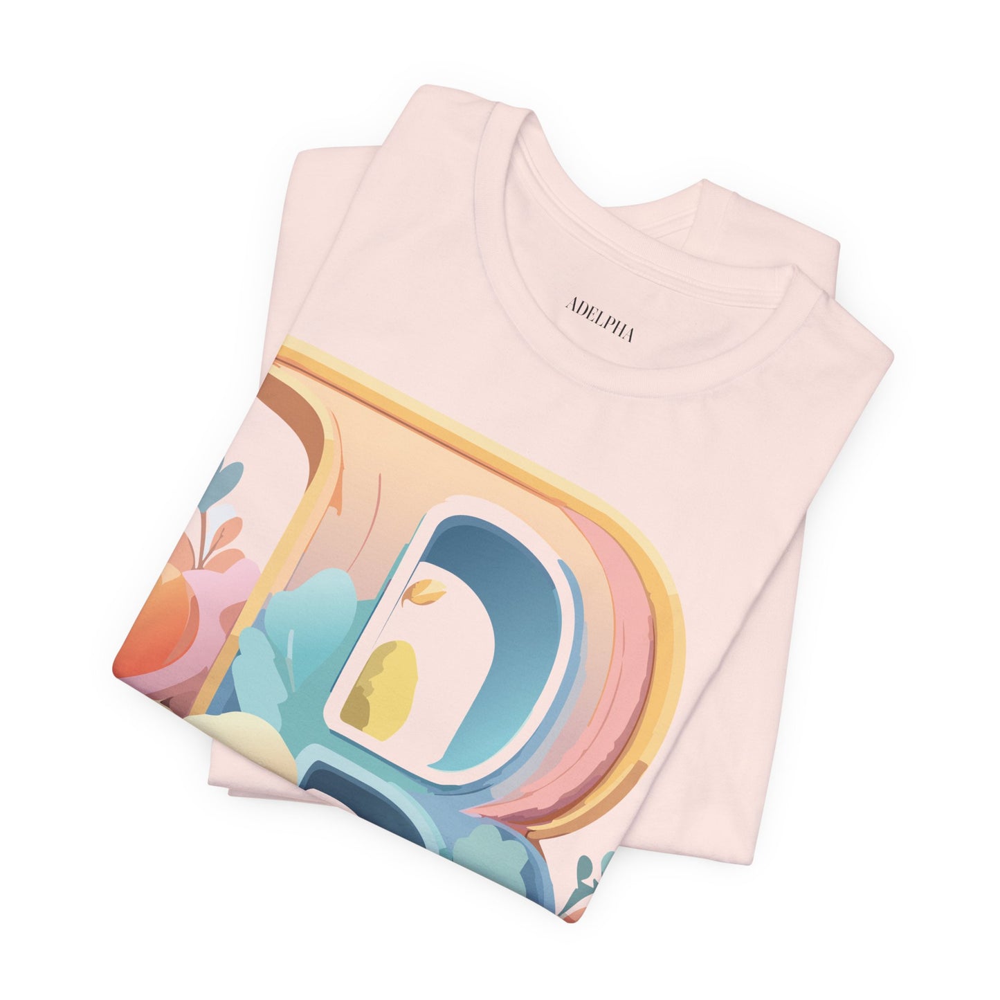 Natural Cotton Tee Shirt - Letters Collection - B Printify