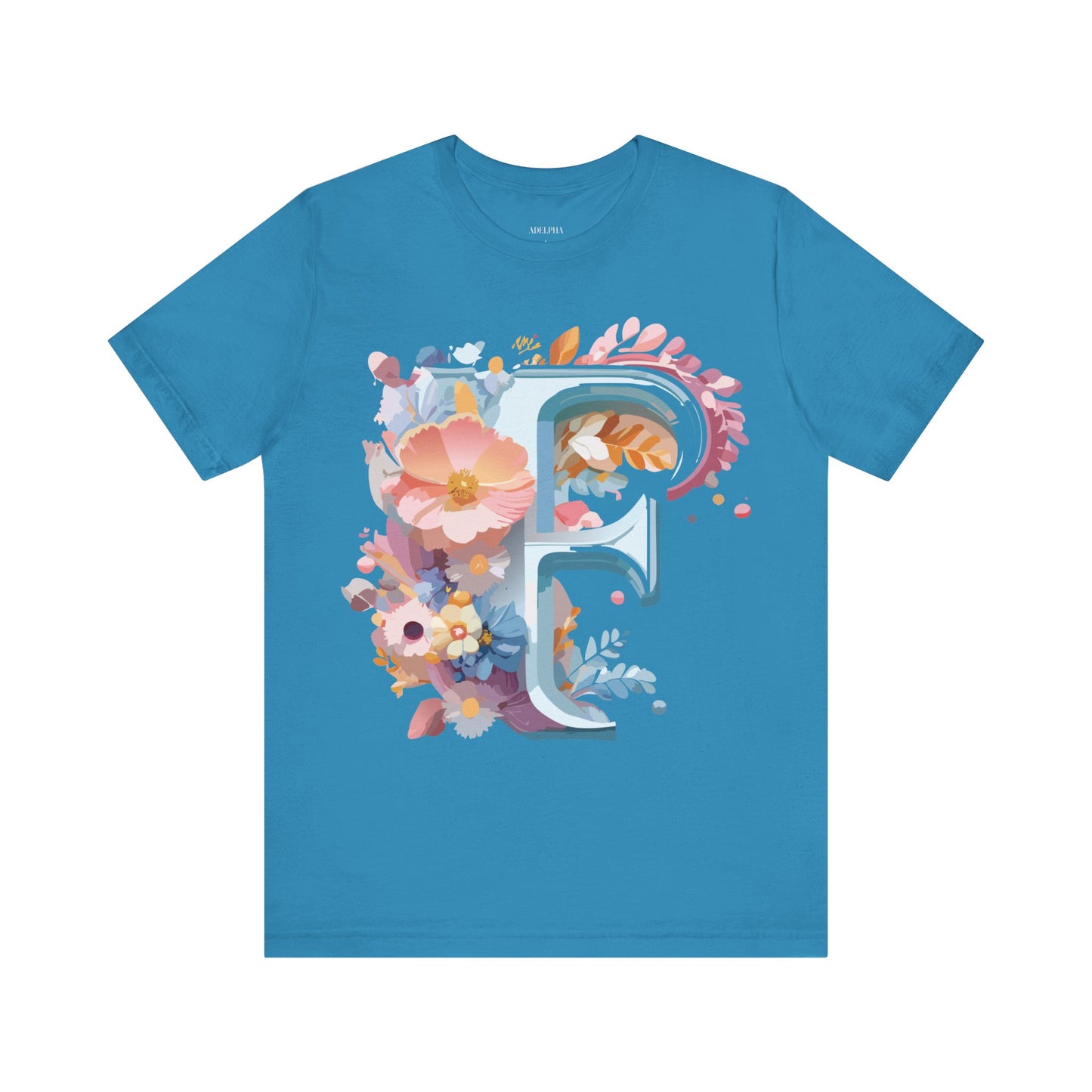 Natural Cotton Tee Shirt - Letters Collection - F Printify
