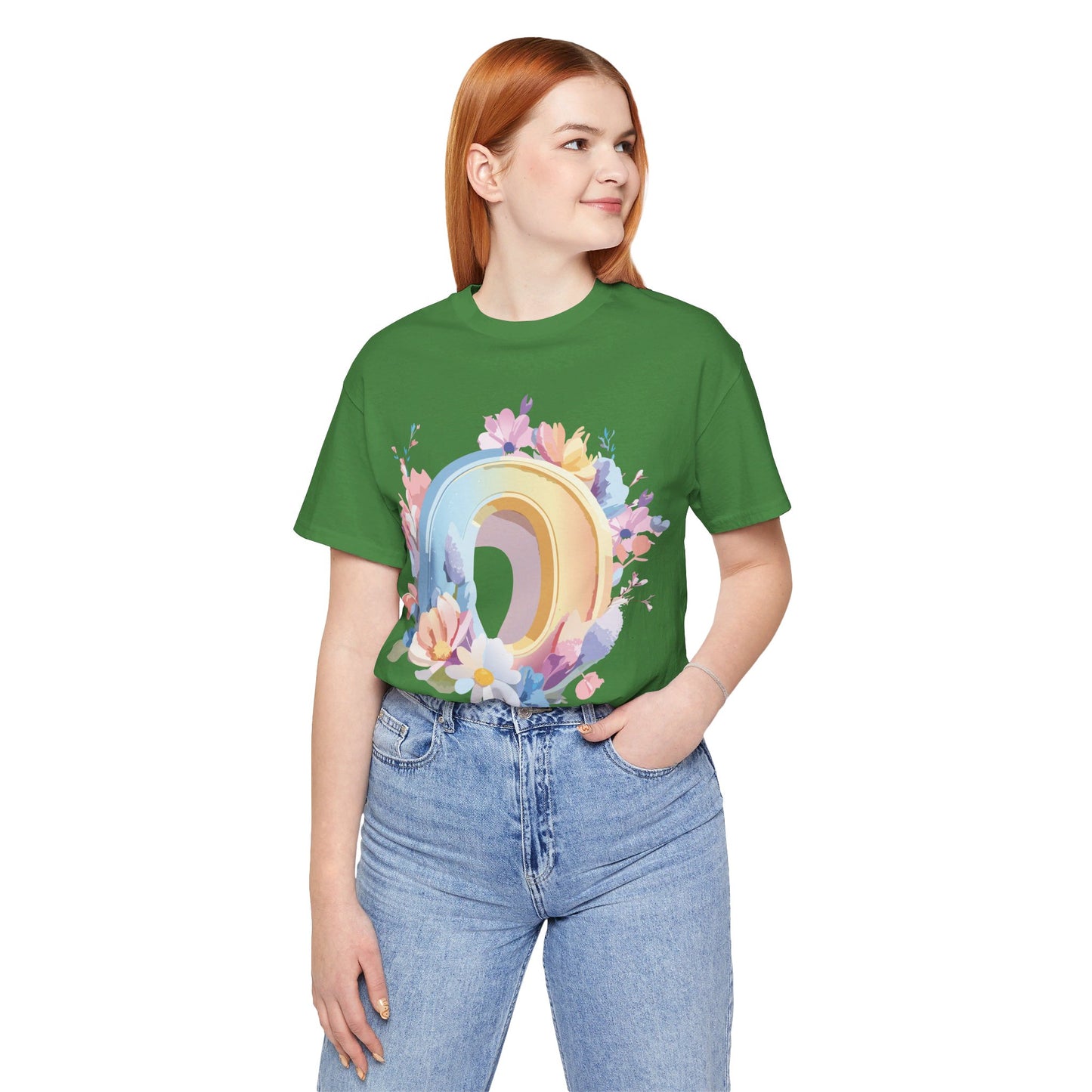 Natural Cotton Tee Shirt - Letters Collection - O Printify