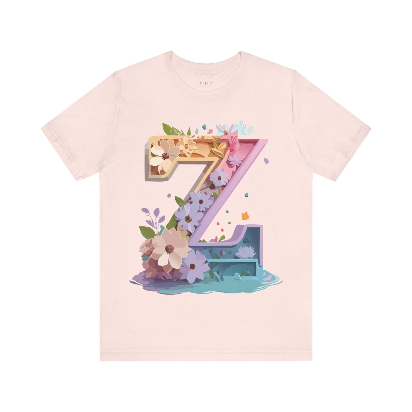 Natural Cotton Tee Shirt - Letters Collection - Z Printify