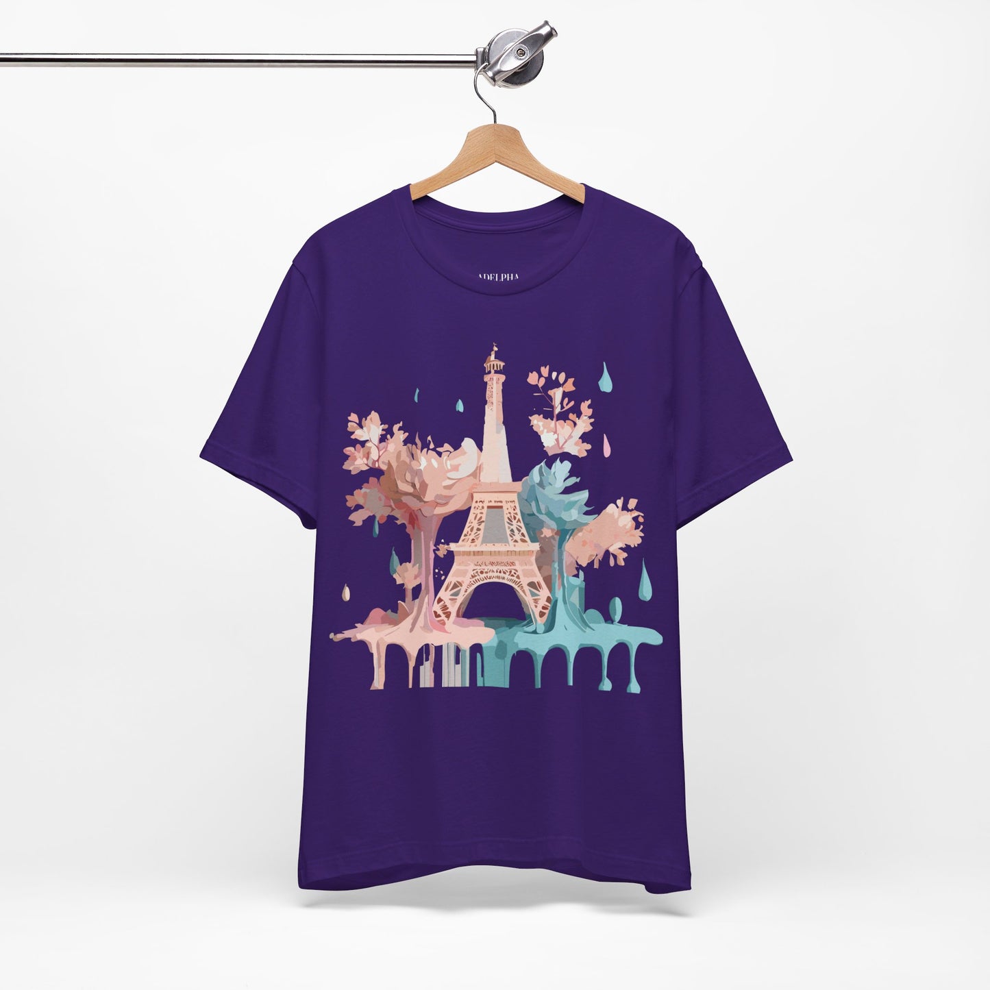 Natural Cotton Tee Shirt - Beautiful Places Collection - Paris Printify