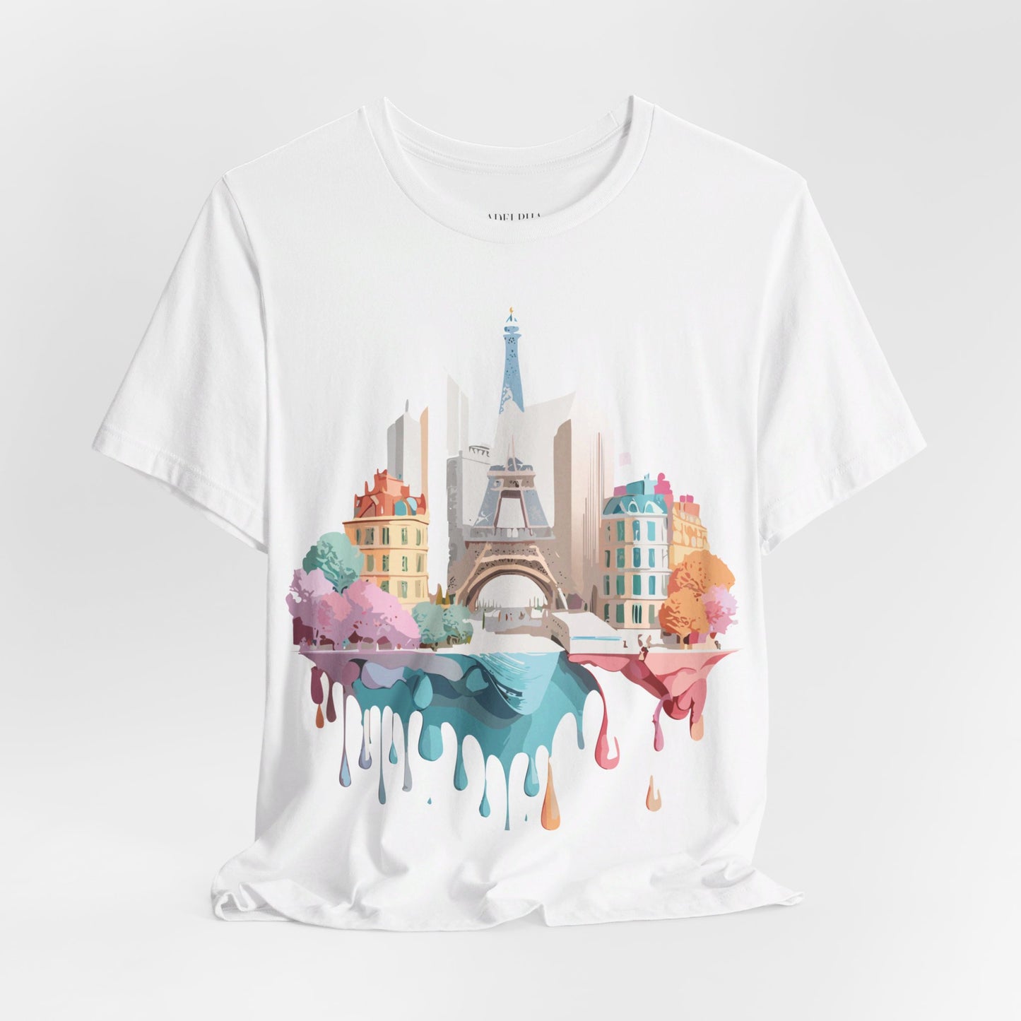 Natural Cotton Tee Shirt - Beautiful Places Collection - Paris Printify