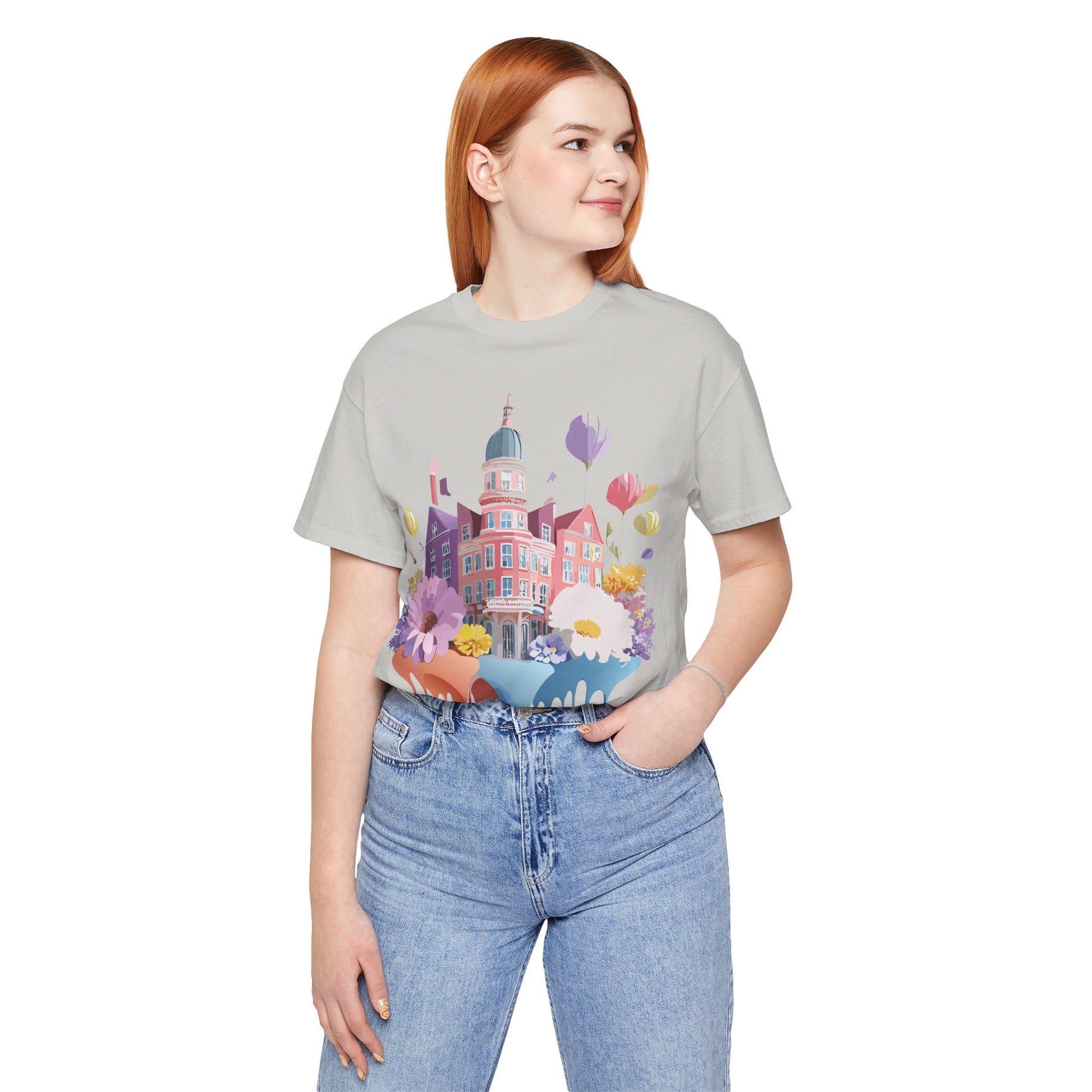 Natural Cotton Tee Shirt - Beautiful Places Collection - Amsterdam Printify