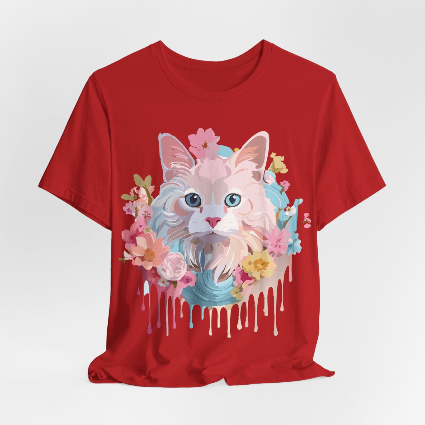 Natural Cotton Tee Shirt with Cat Printify