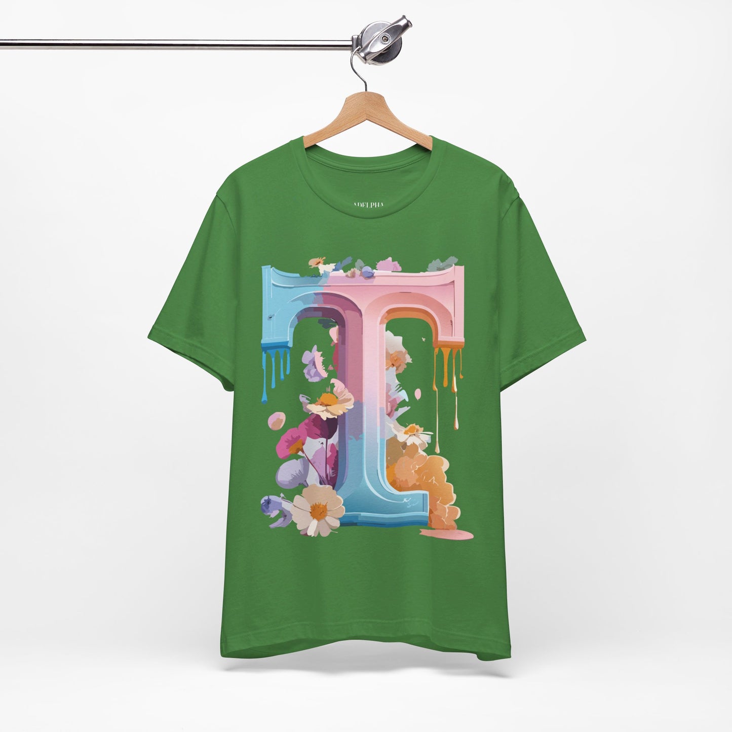 Natural Cotton Tee Shirt - Letters Collection - T Printify