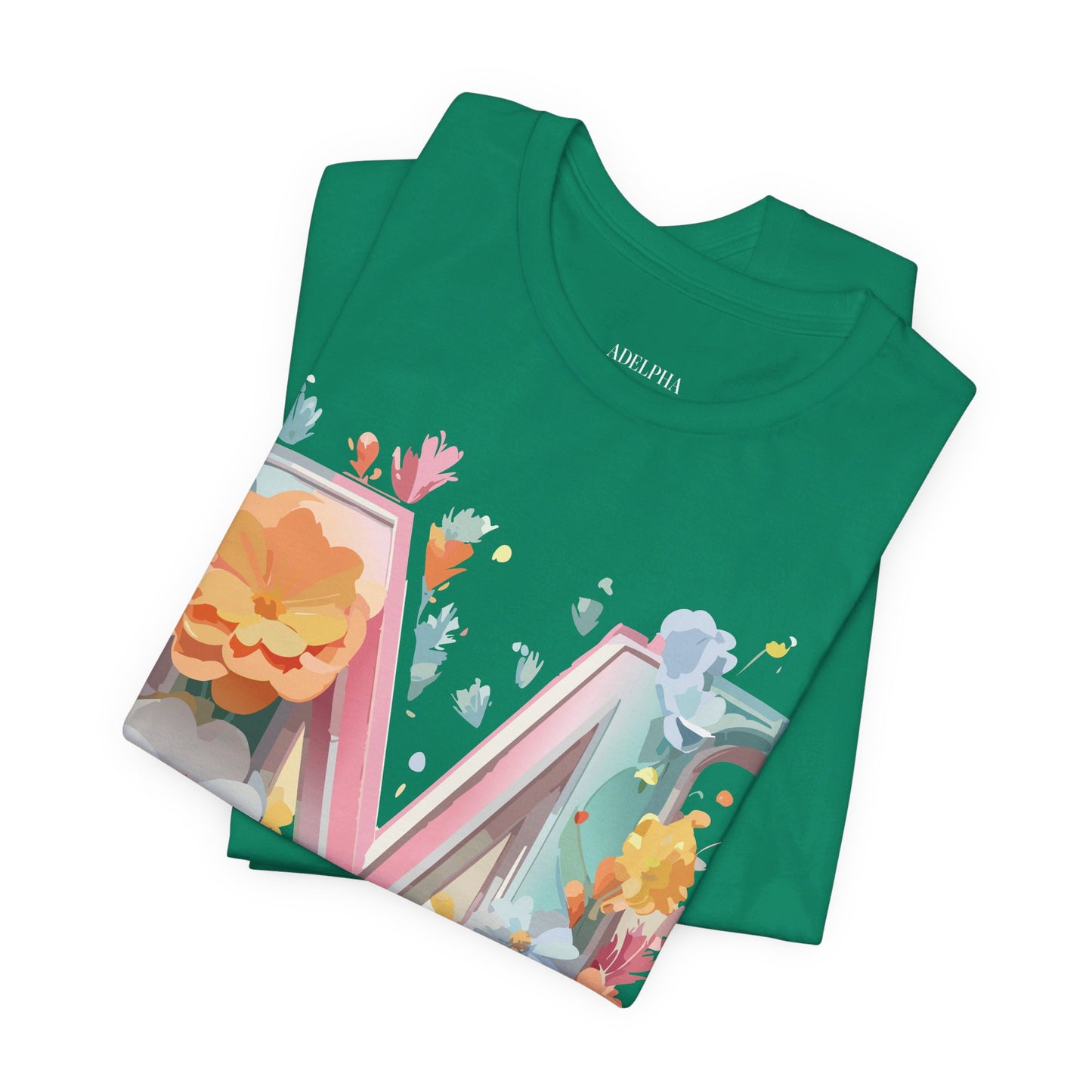 Natural Cotton Tee Shirt - Letters Collection - M Printify
