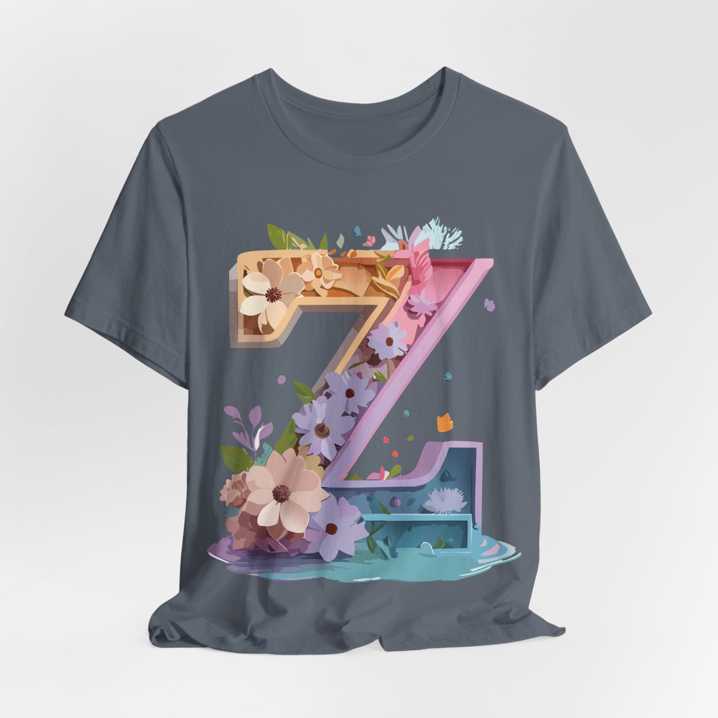 Natural Cotton Tee Shirt - Letters Collection - Z Printify