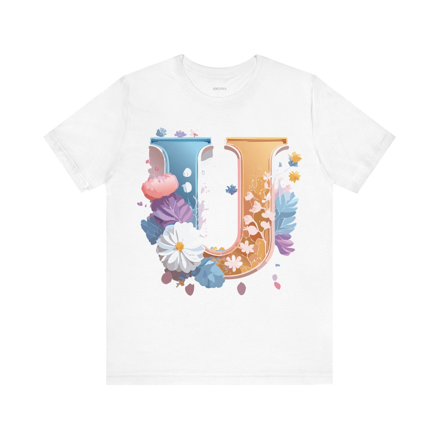 Natural Cotton Tee Shirt - Letters Collection - U Printify