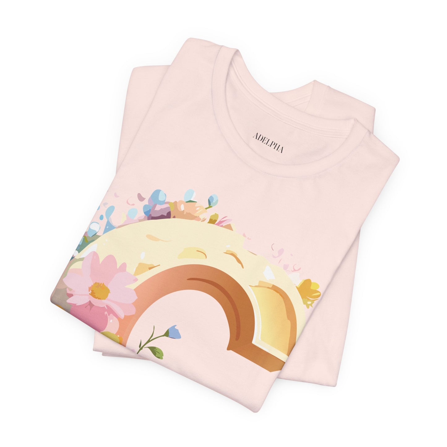 Natural Cotton Tee Shirt - Letters Collection - C Printify