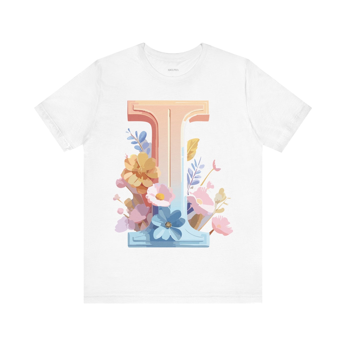 Natural Cotton Tee Shirt - Letters Collection - I Printify