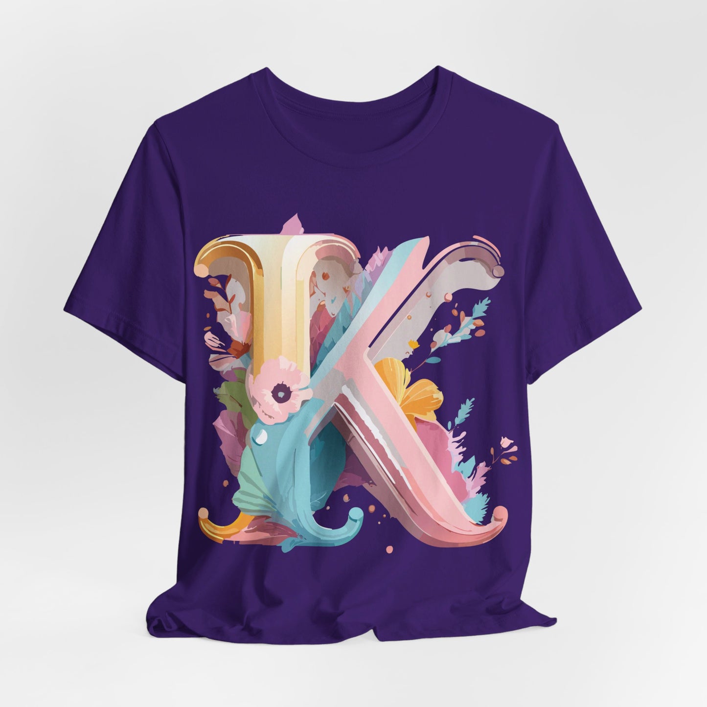 Natural Cotton Tee Shirt - Letters Collection - K Printify