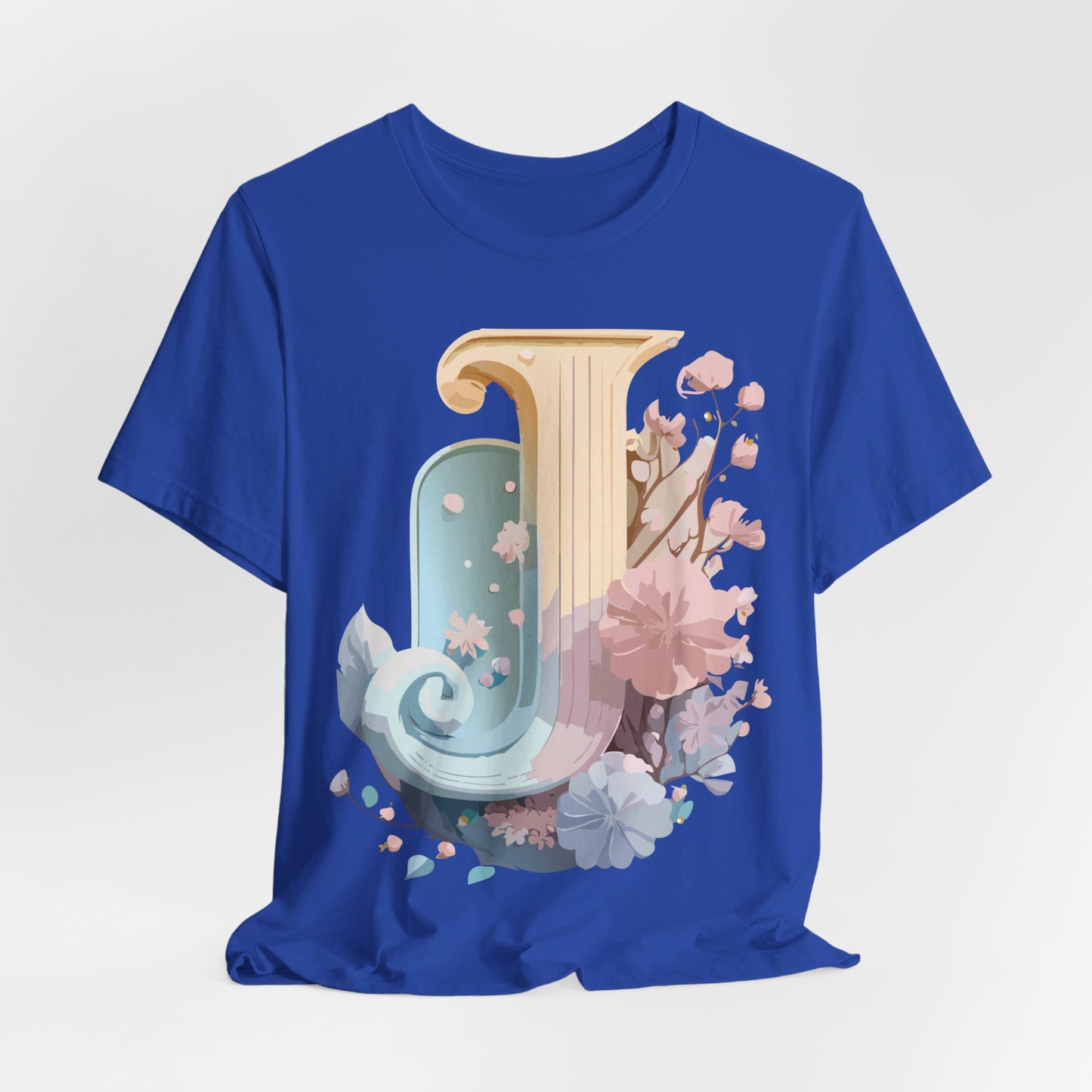 Natural Cotton Tee Shirt - Letters Collection - J Printify