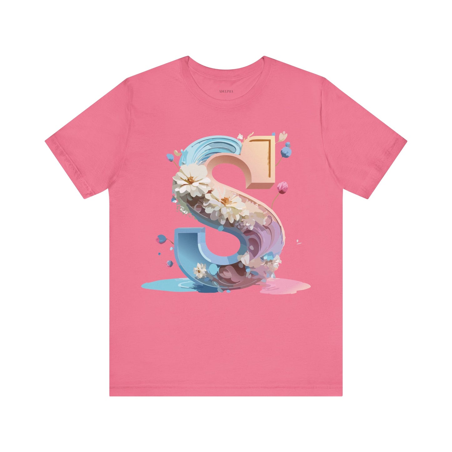 Natural Cotton Tee Shirt - Letters Collection - S Printify