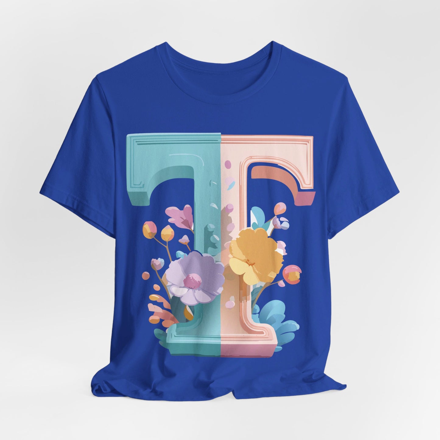 Natural Cotton Tee Shirt - Letters Collection - T Printify