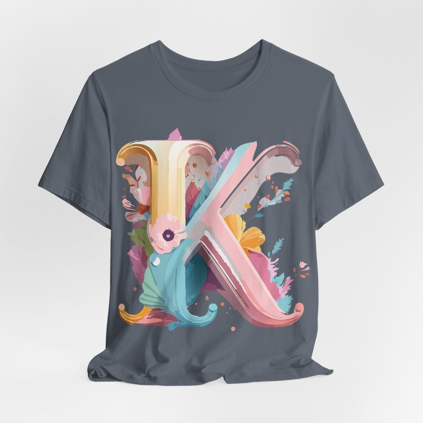 Natural Cotton Tee Shirt - Letters Collection - K Printify