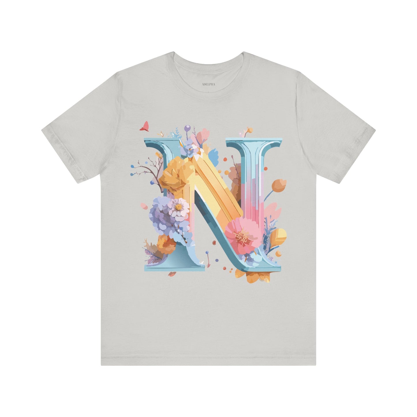 Natural Cotton Tee Shirt - Letters Collection - N Printify