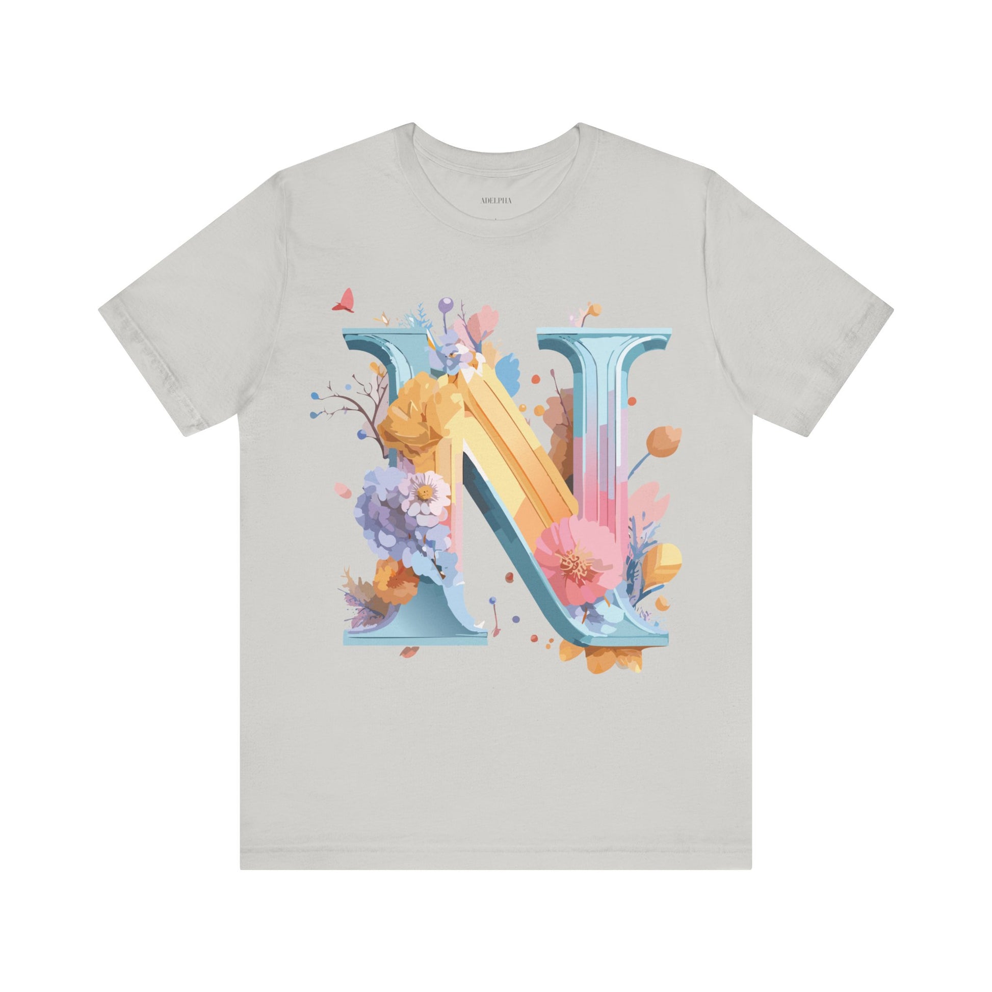 Natural Cotton Tee Shirt - Letters Collection - N Printify