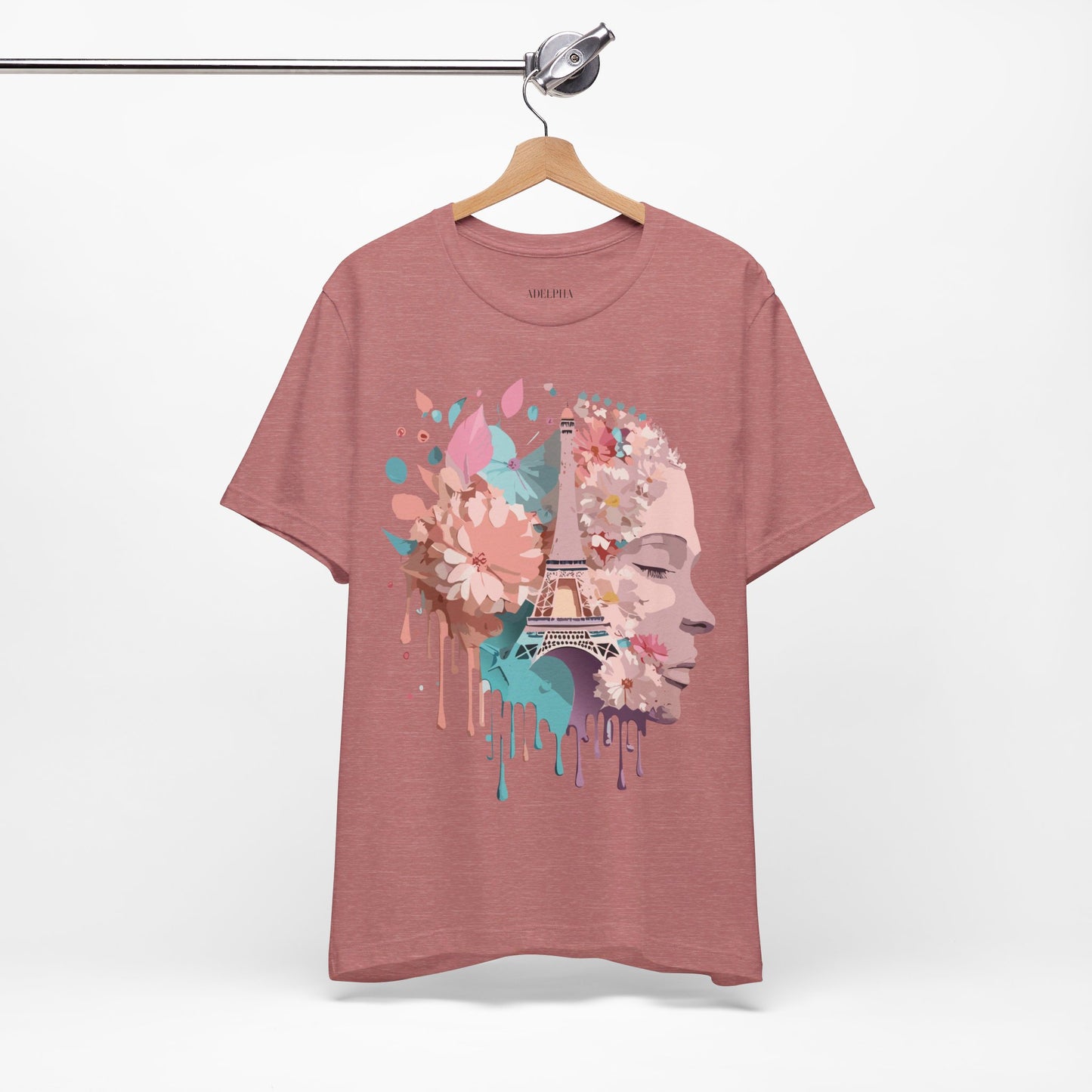 Natural Cotton Tee Shirt - Beautiful Places Collection - Paris Printify