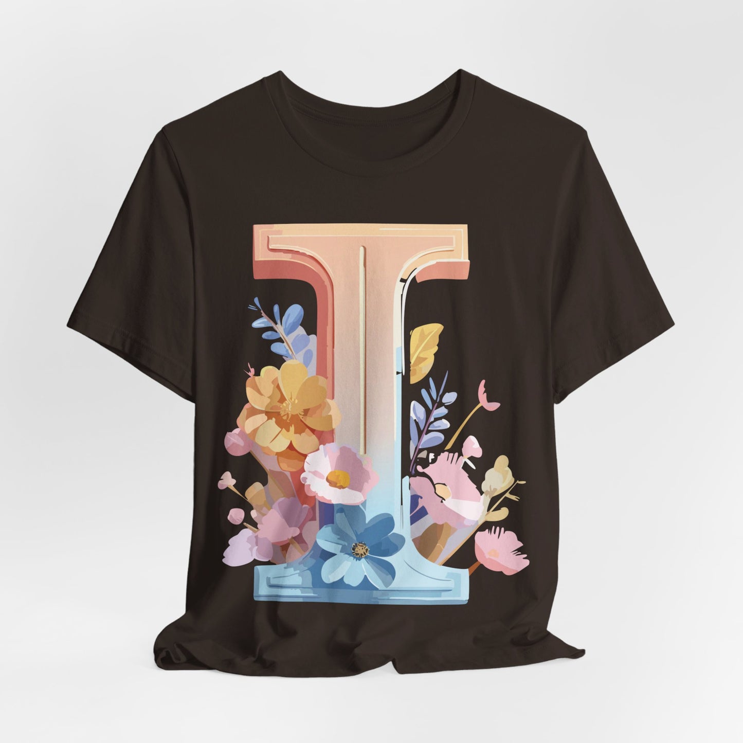 Natural Cotton Tee Shirt - Letters Collection - I Printify