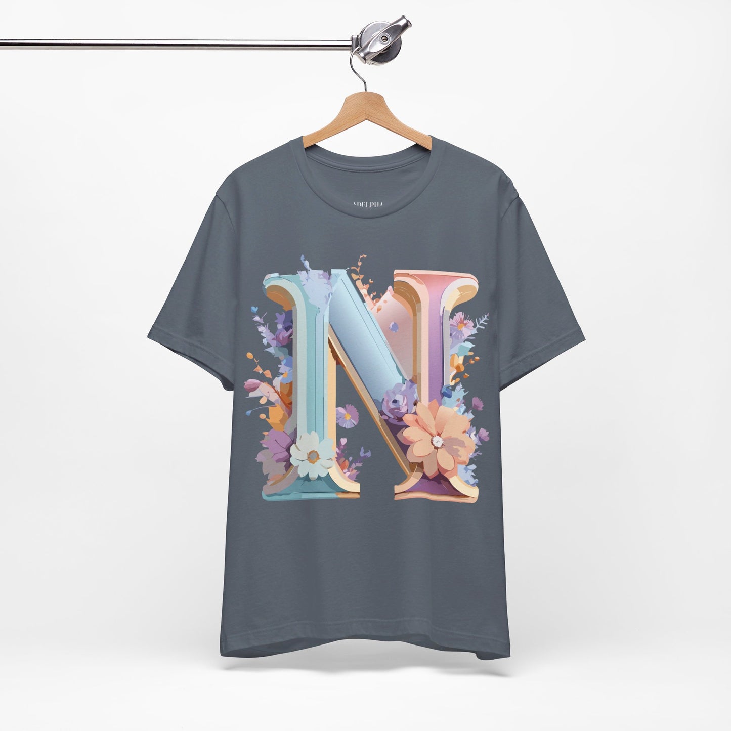 Natural Cotton Tee Shirt - Letters Collection - N Printify