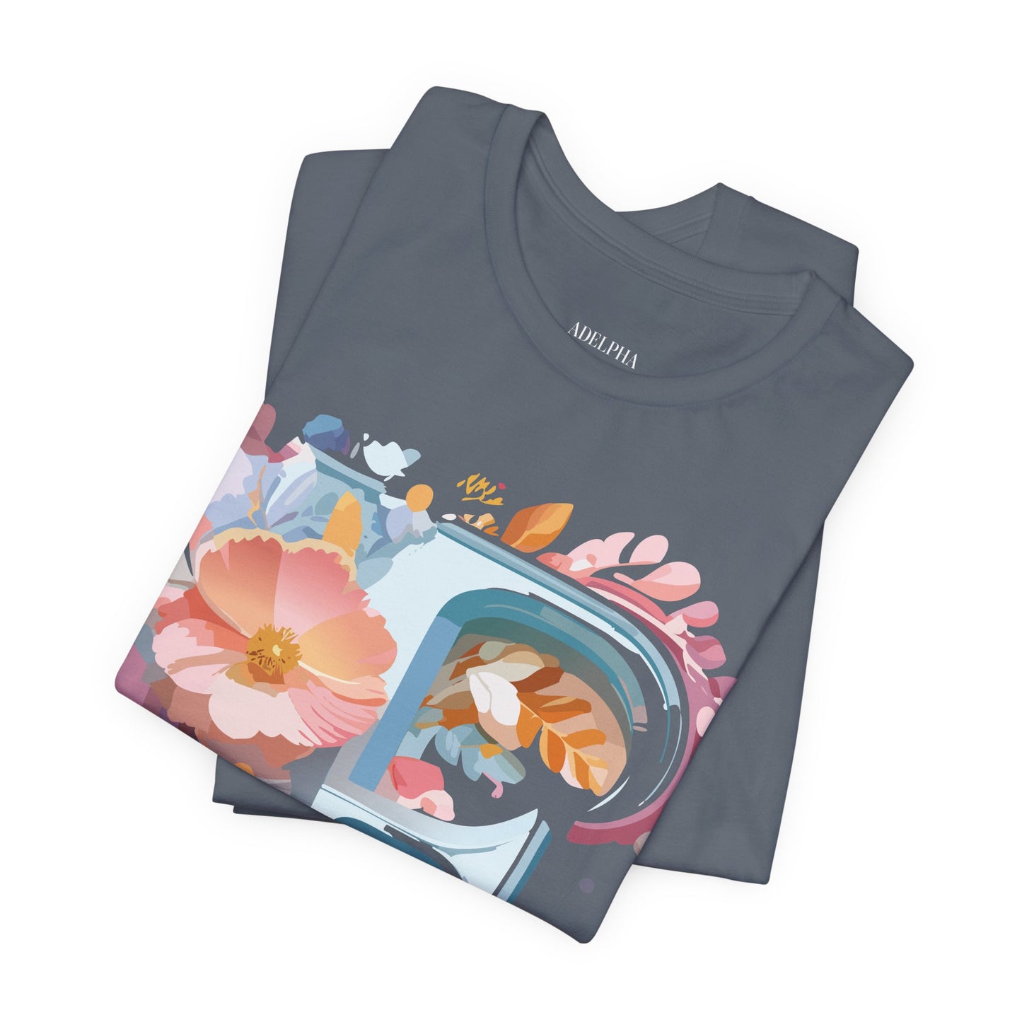 Natural Cotton Tee Shirt - Letters Collection - F Printify