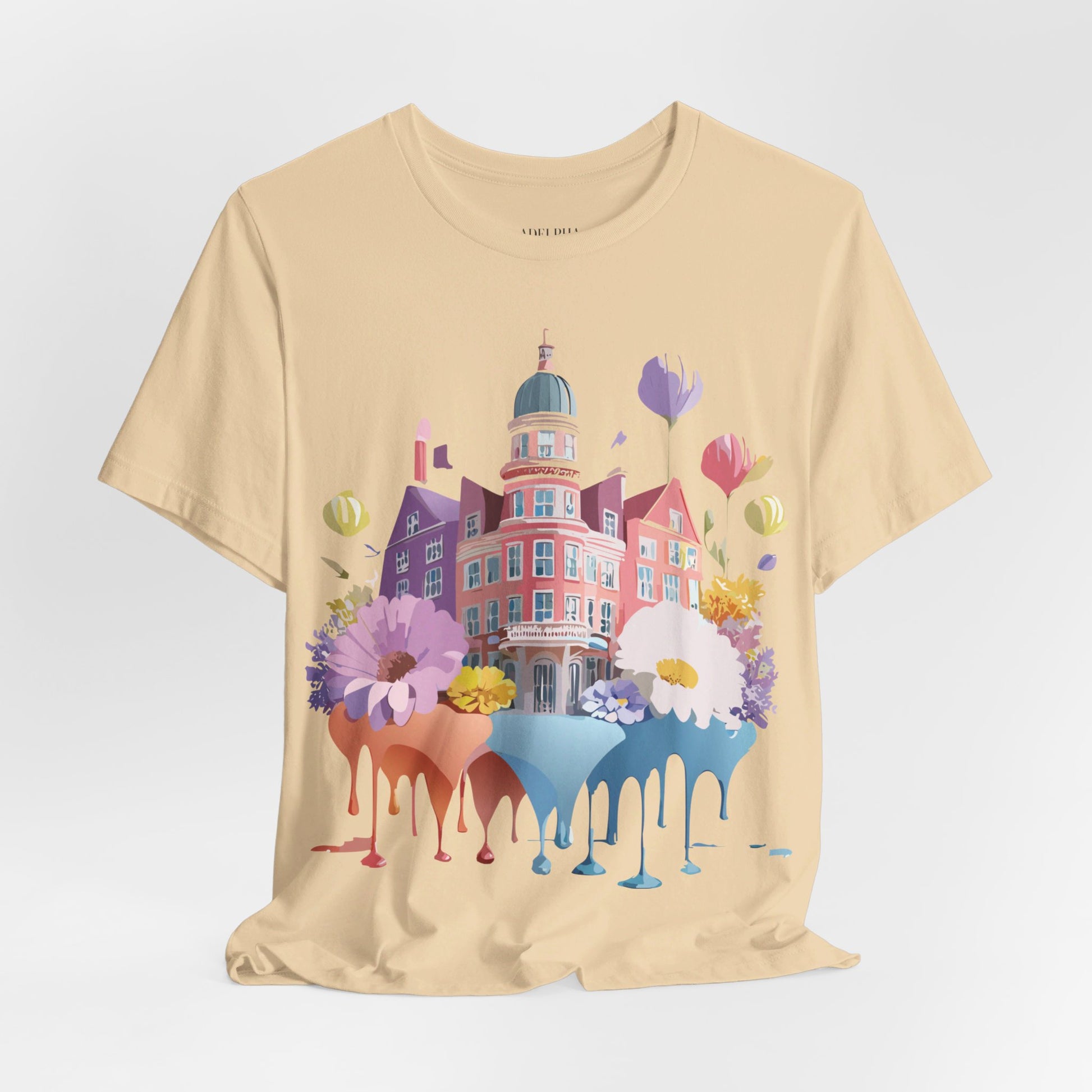 Natural Cotton Tee Shirt - Beautiful Places Collection - Amsterdam Printify