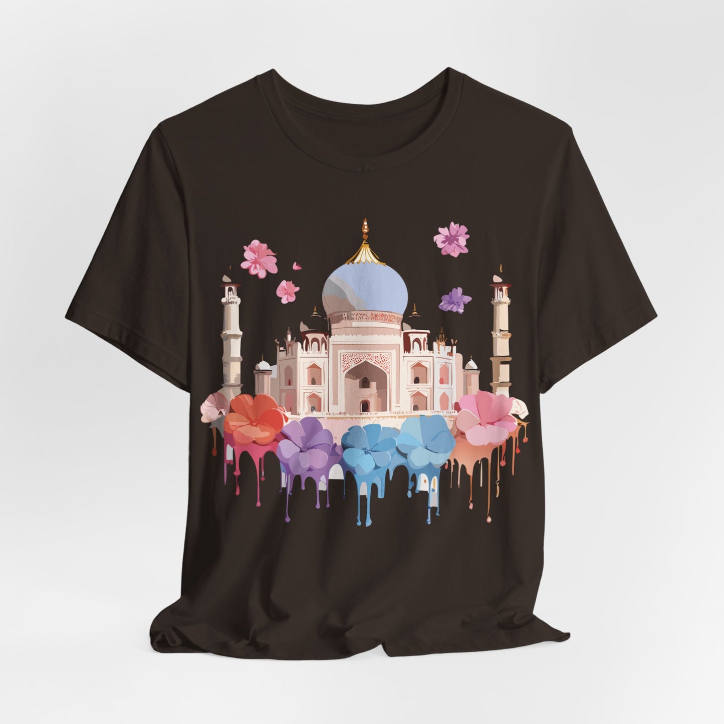 Natural Cotton Tee Shirt - Taj Mahal, India Printify