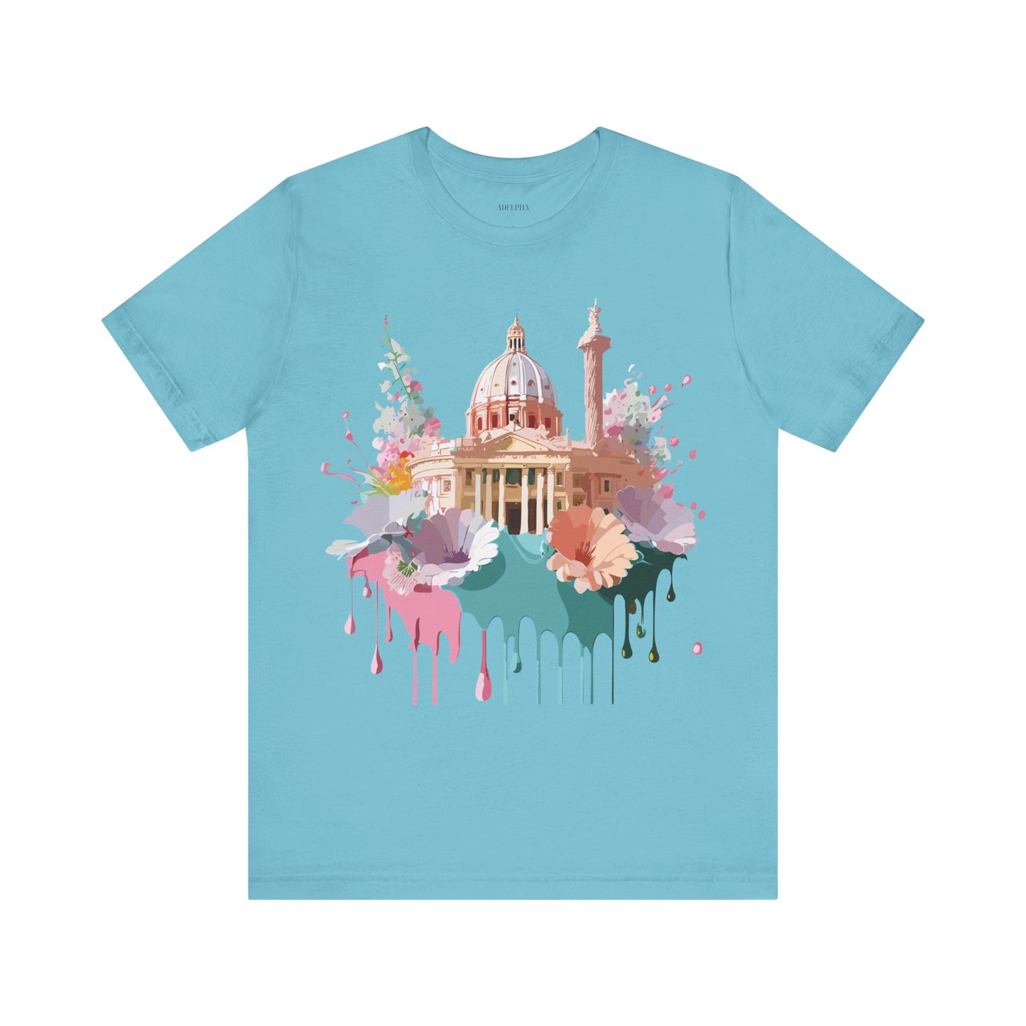 Natural Cotton Tee Shirt - Beautiful Places Collection - Rome Printify