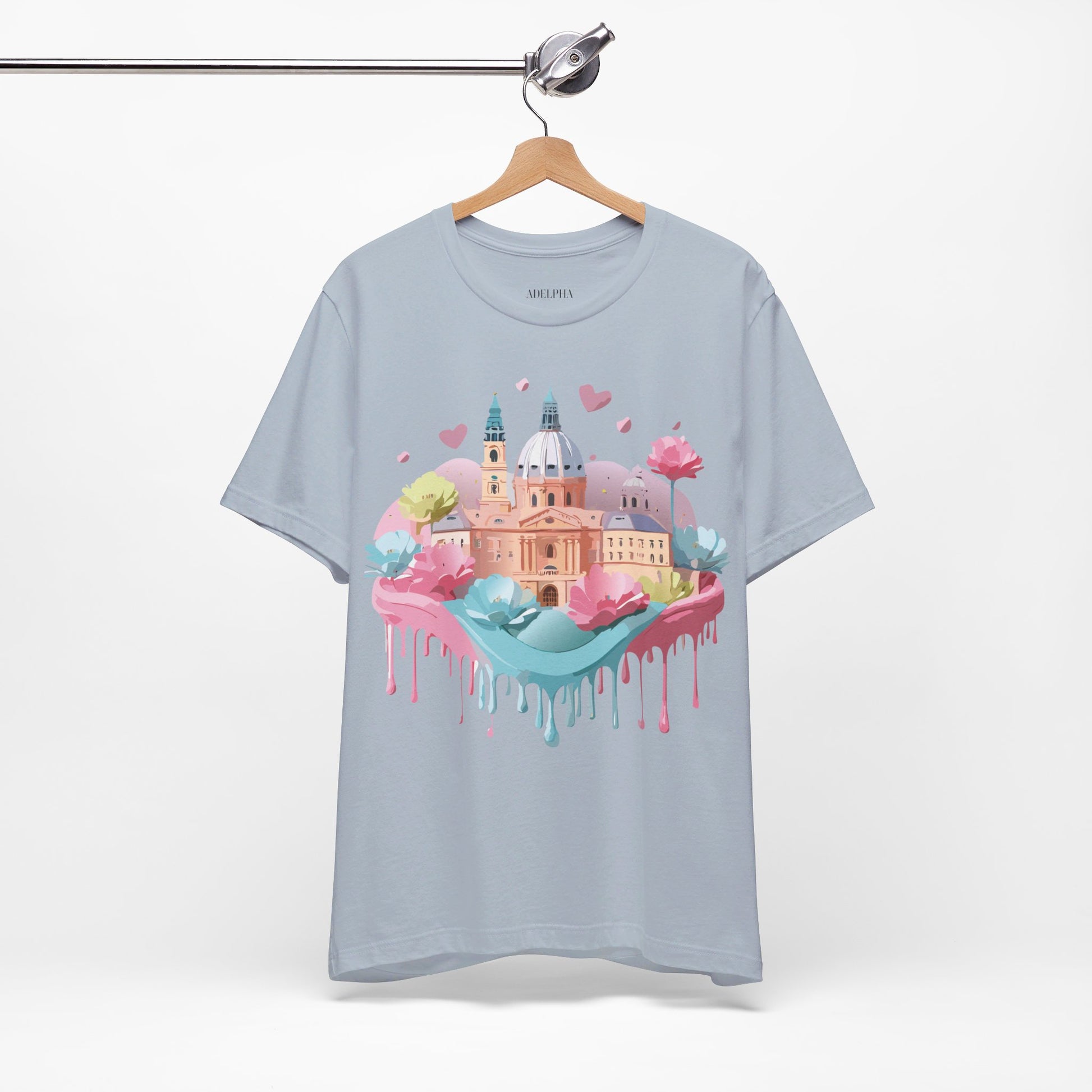 Natural Cotton Tee Shirt - Beautiful Places Collection - Prague Printify