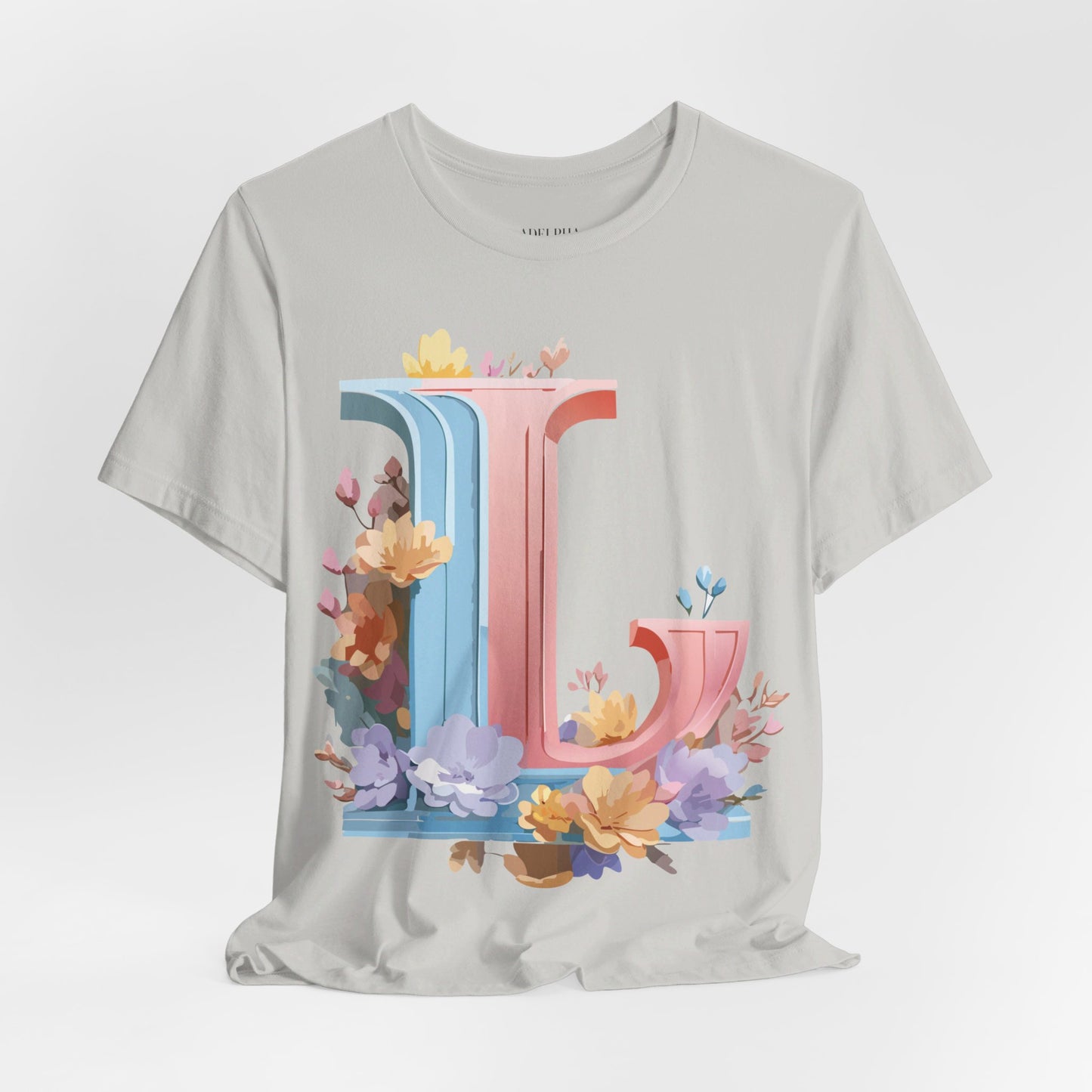 Natural Cotton Tee Shirt - Letters Collection - L Printify