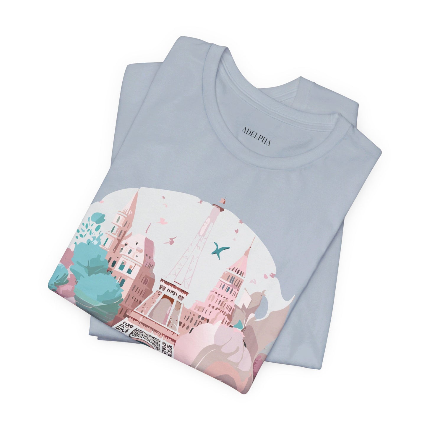 Natural Cotton Tee Shirt - Beautiful Places Collection - Paris Printify