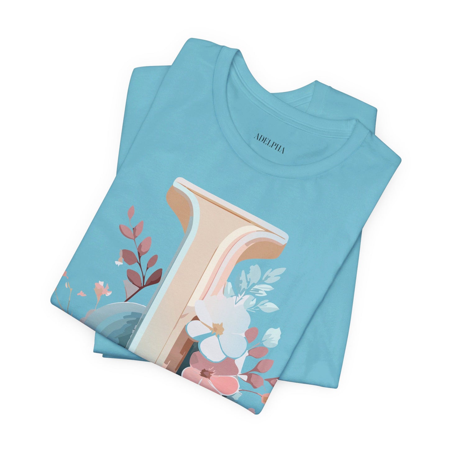 Natural Cotton Tee Shirt - Letters Collection - J Printify