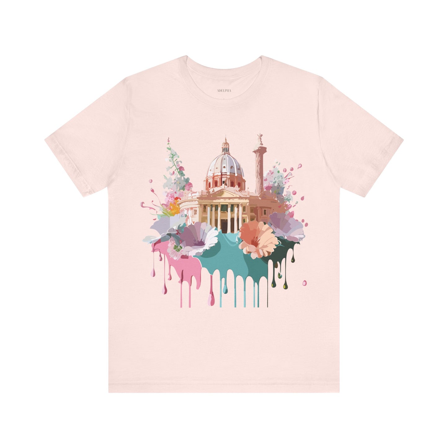 Natural Cotton Tee Shirt - Beautiful Places Collection - Rome Printify