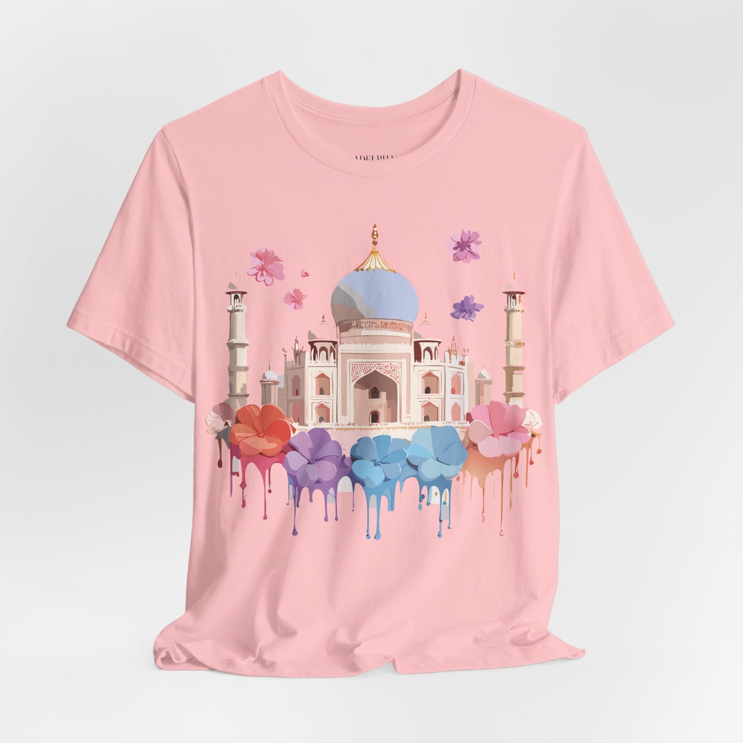 Natural Cotton Tee Shirt - Taj Mahal, India Printify