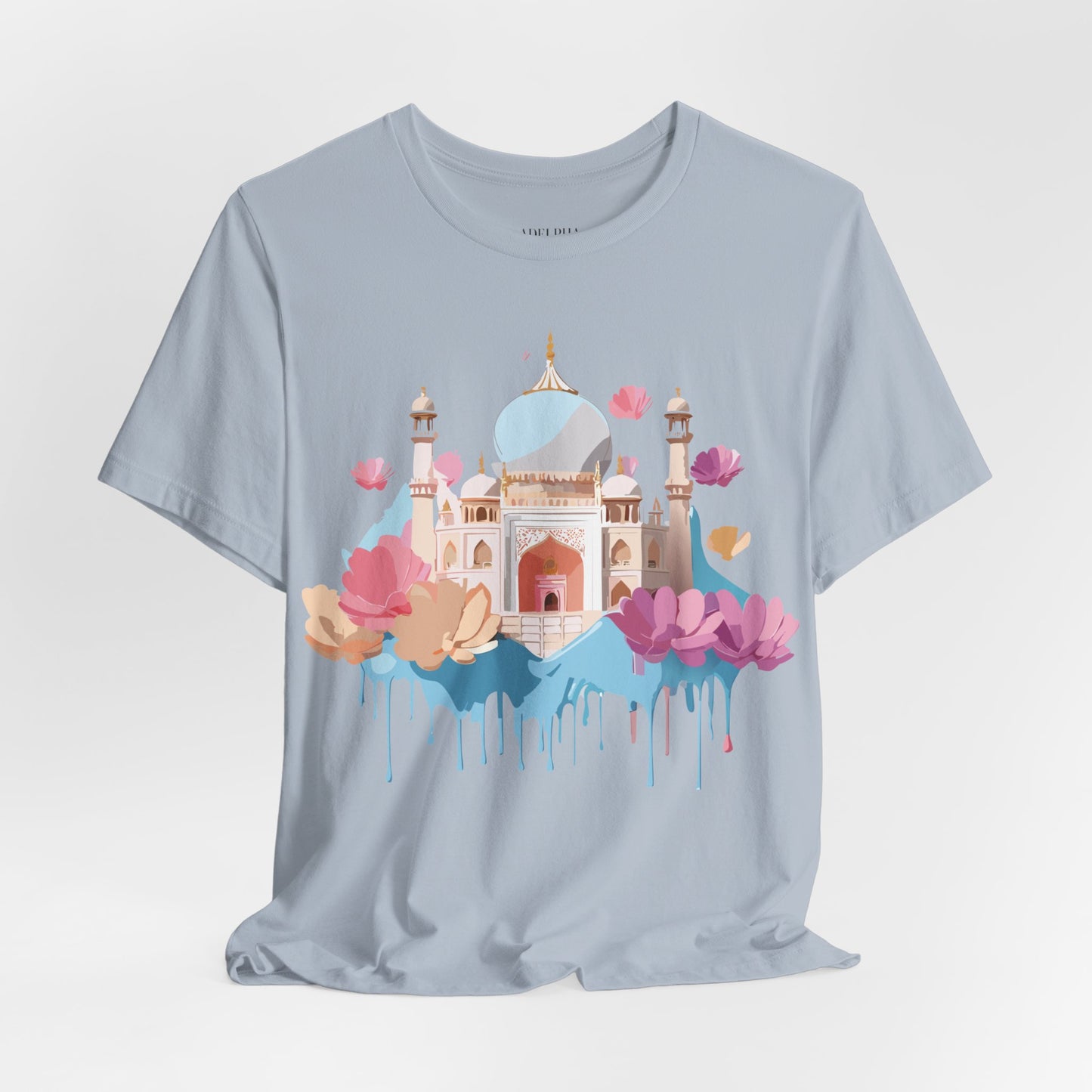 Natural Cotton Tee Shirt - Taj Mahal, India Printify