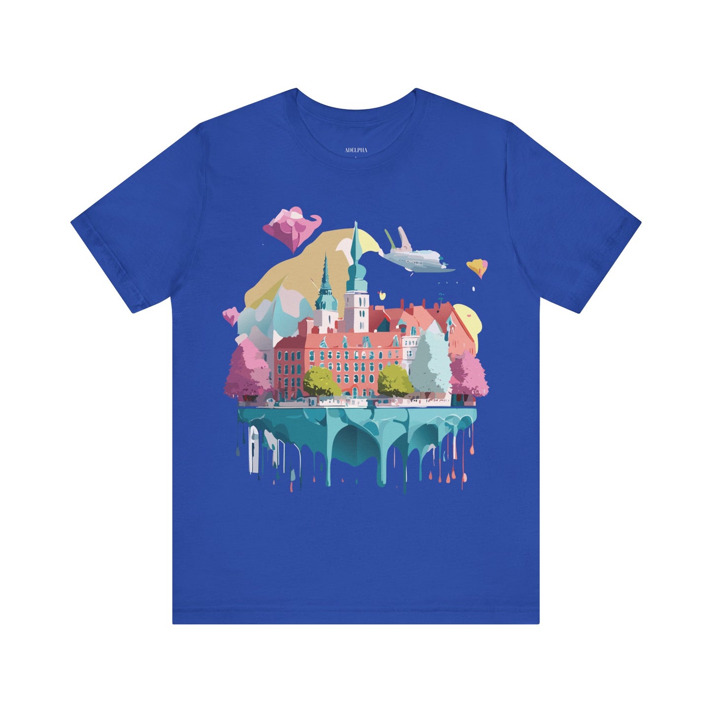 Natural Cotton Tee Shirt - Beautiful Places Collection - Warnemünde and Rostock - Germany Printify