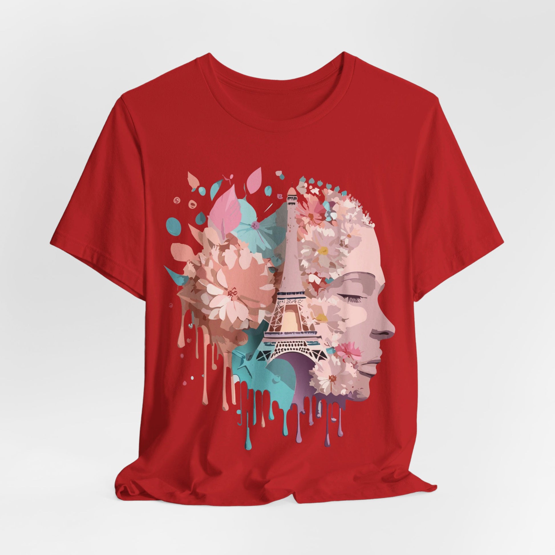 Natural Cotton Tee Shirt - Beautiful Places Collection - Paris Printify