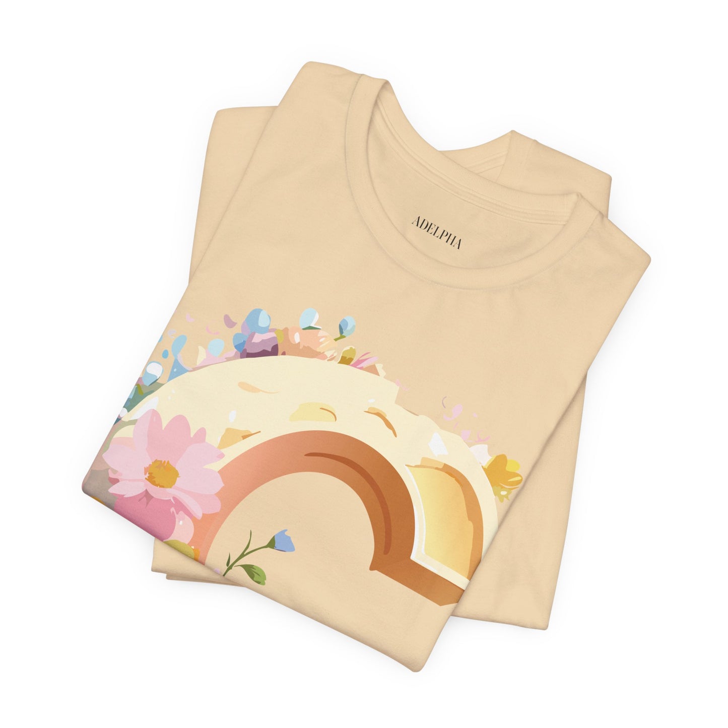 Natural Cotton Tee Shirt - Letters Collection - C Printify