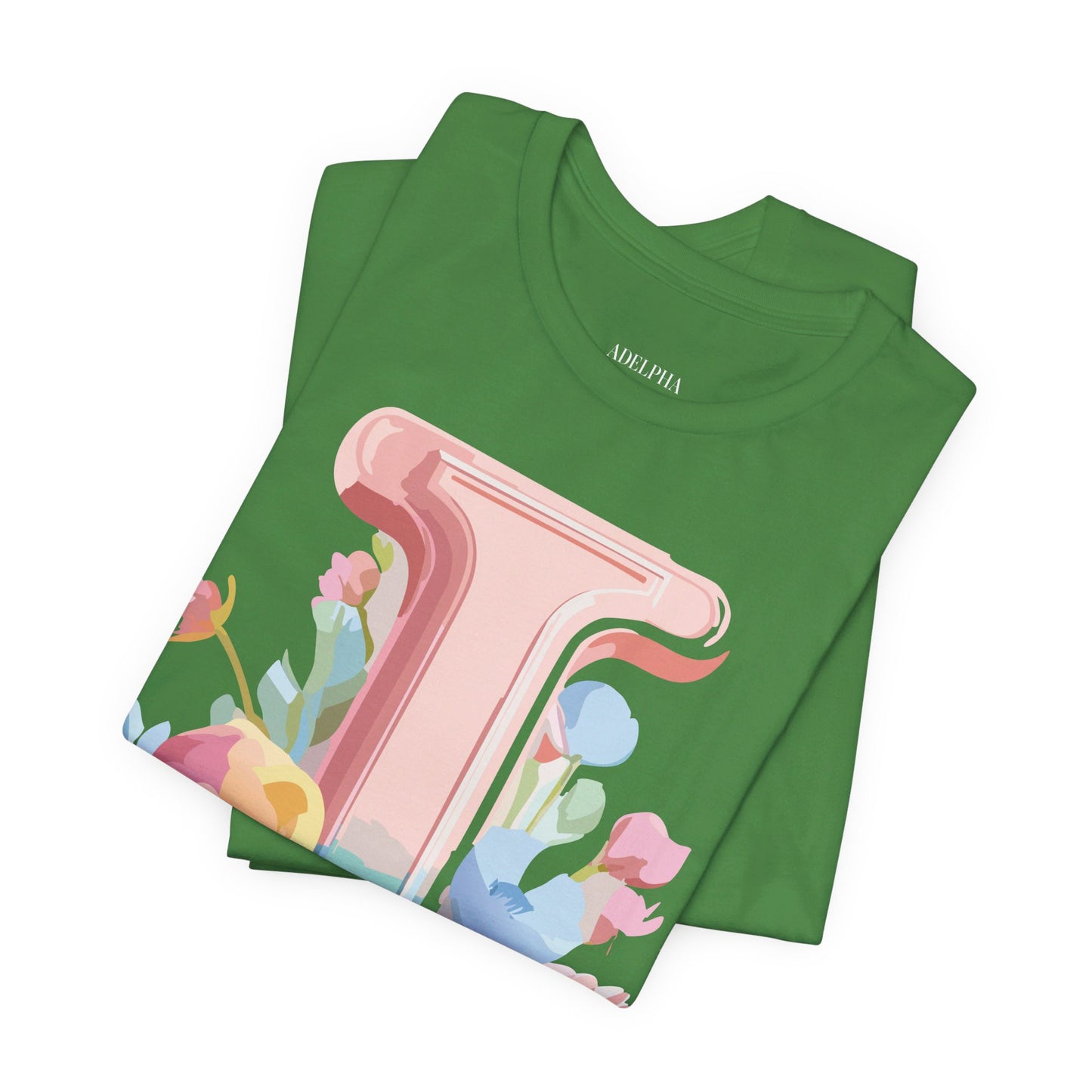 Natural Cotton Tee Shirt - Letters Collection - I Printify