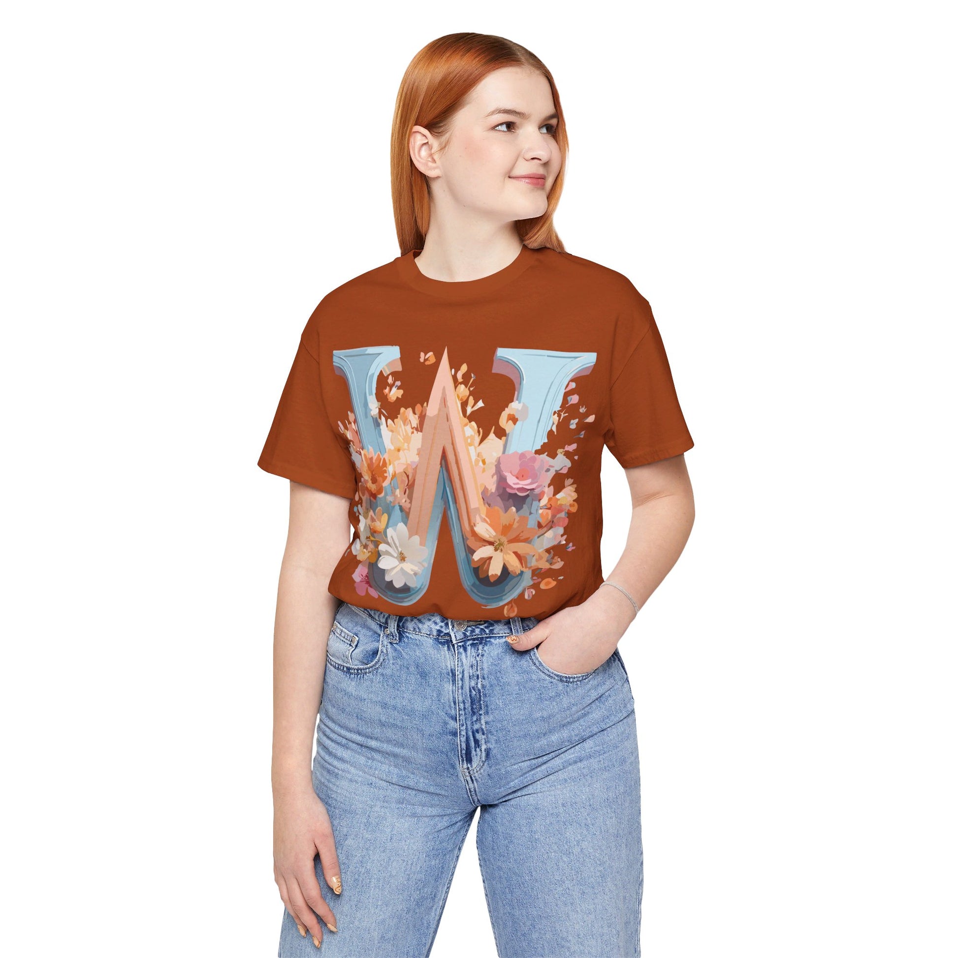 Natural Cotton Tee Shirt - Letters Collection - W Printify