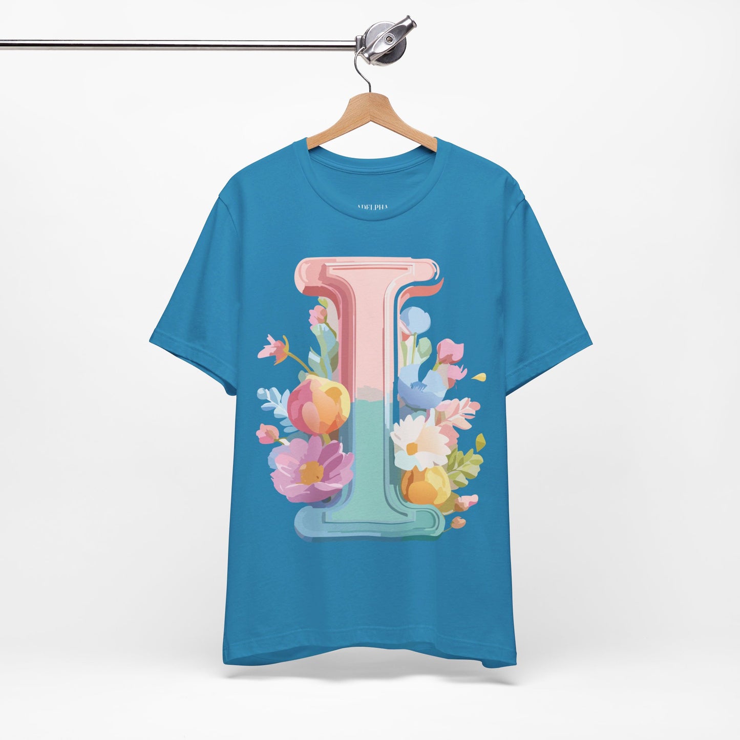 Natural Cotton Tee Shirt - Letters Collection - I Printify