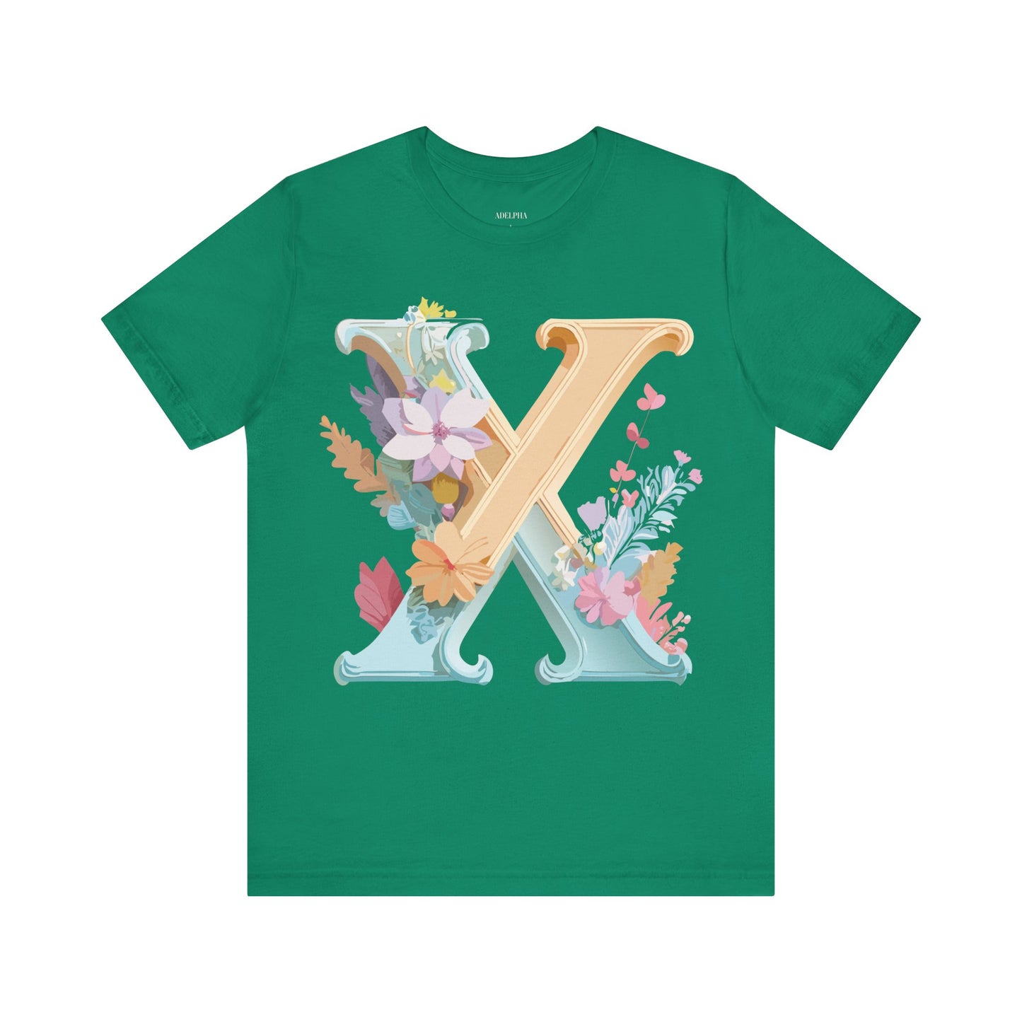 Natural Cotton Tee Shirt - Letters Collection - X Printify