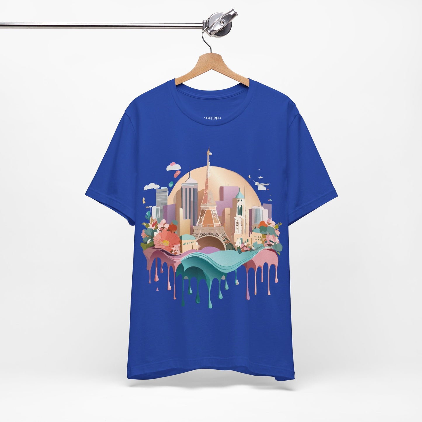 Natural Cotton Tee Shirt - Beautiful Places Collection - Paris Printify