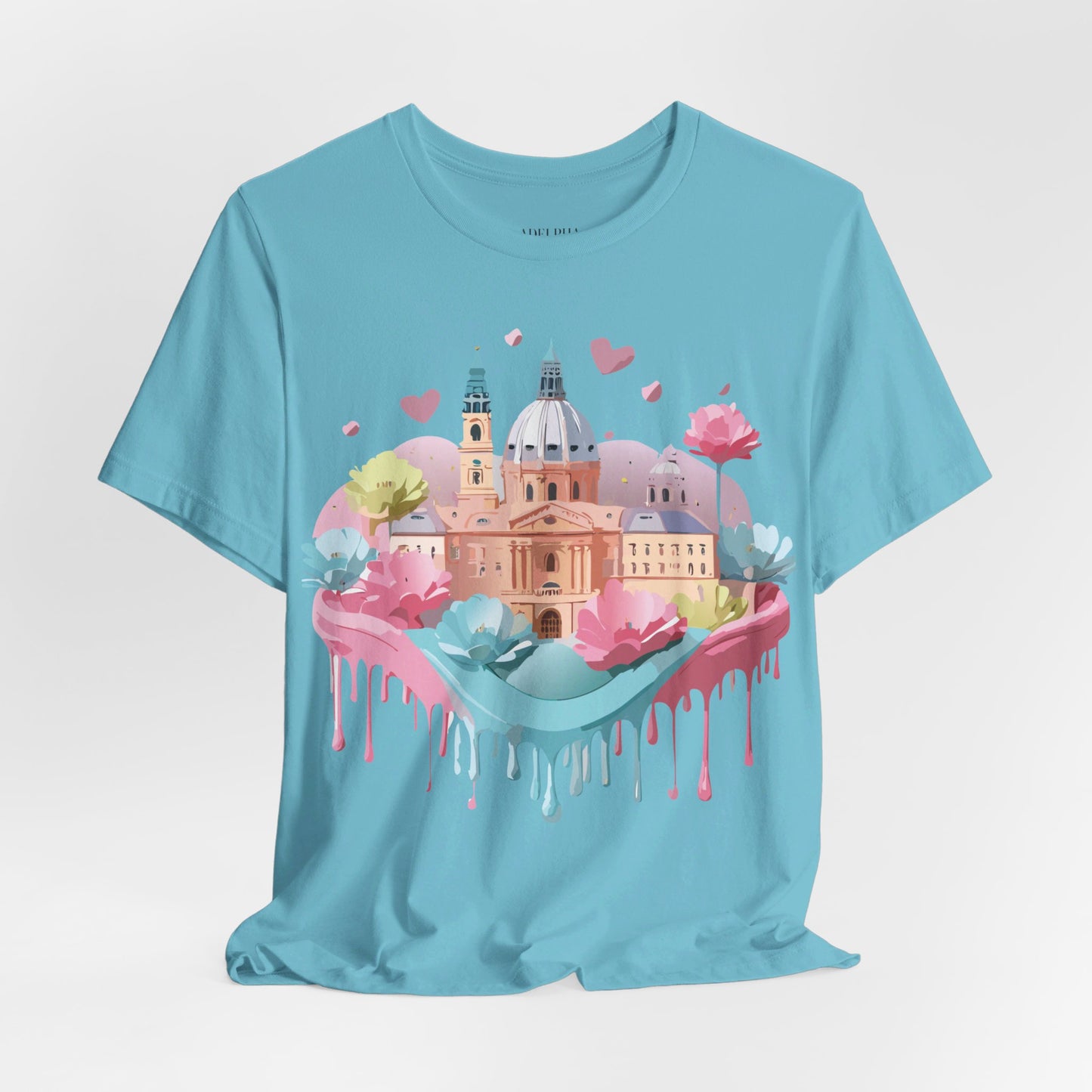 Natural Cotton Tee Shirt - Beautiful Places Collection - Prague Printify