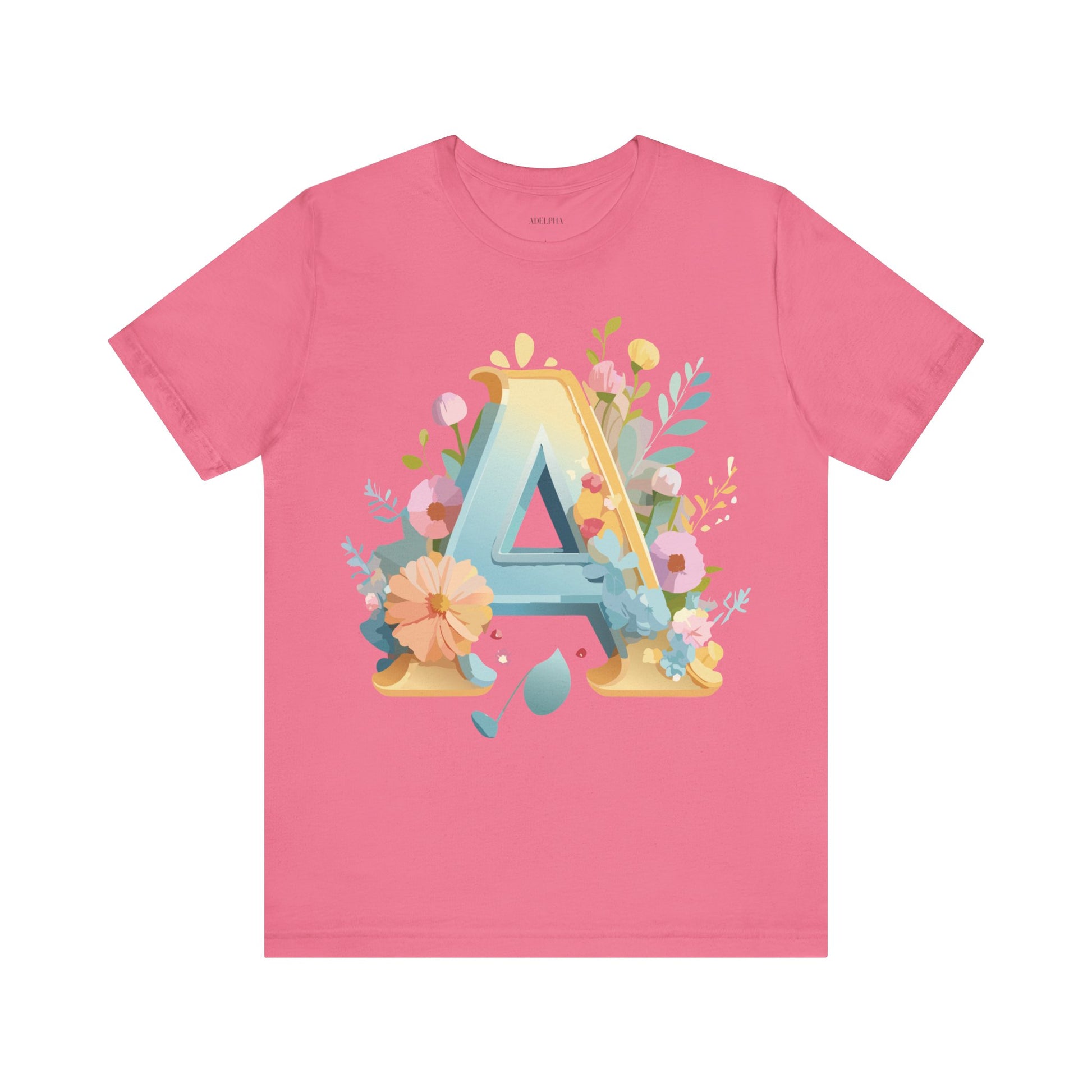 Natural Cotton Tee Shirt - Letters Collection - A Printify
