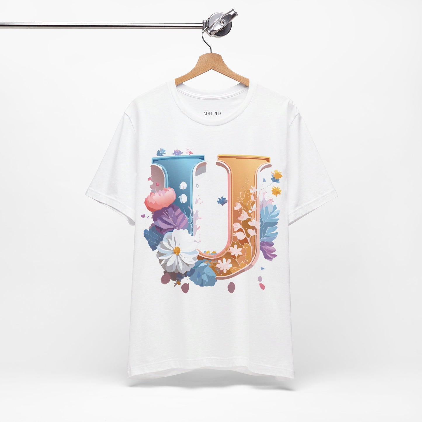 Natural Cotton Tee Shirt - Letters Collection - U Printify