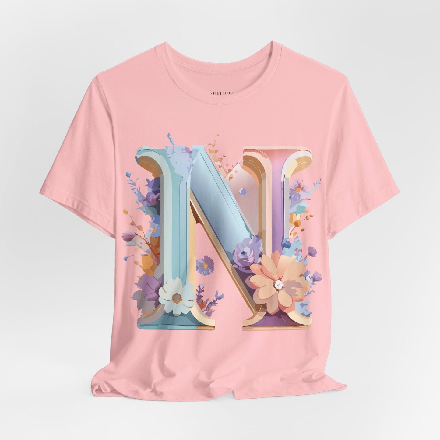 Natural Cotton Tee Shirt - Letters Collection - N Printify